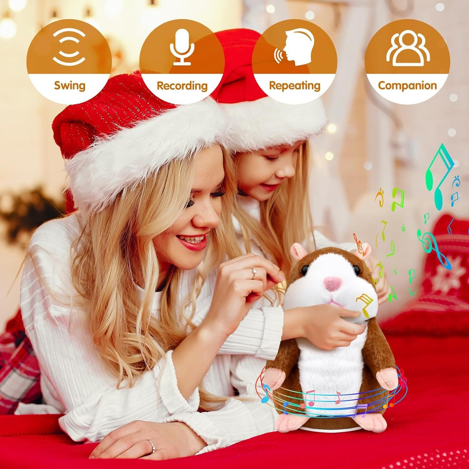 Shinetoy Entertain Kids Toddler Toys For Ages 2-4 Talking Hamster Repeats What You Say, Interactive Kids Gift, Easter Basket Stuffers For Kids Boys Girls Gifts For 1.5+ Year Old Baby, Child