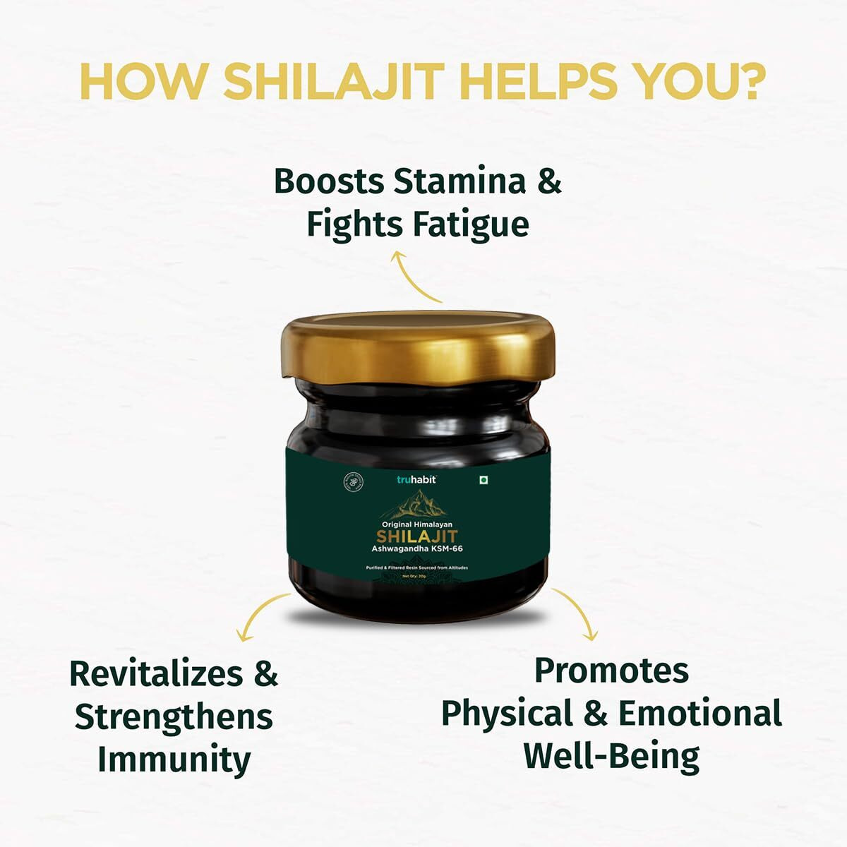 Truhabit Original Himalayan Shilajit, Shilajeet Original, Silajit For Man/Woman (20G), Shilajit Original Resin, Silajit Original Himalayan Natural Stamina Booster (Sj Ashwa)