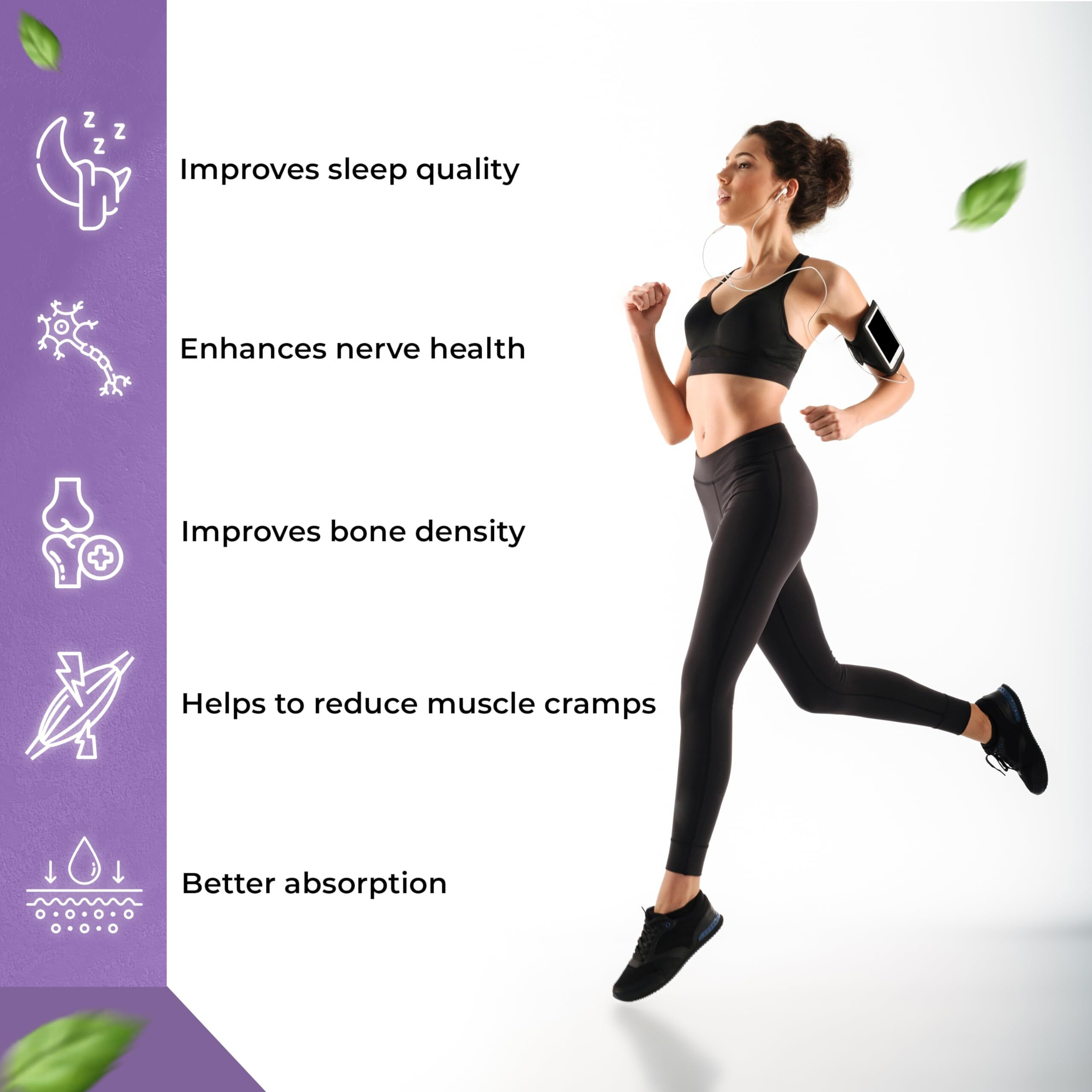 Health Veda Organics Private Limited High Absorption Magnesium Glycinate, 550Mg | 120 Veg Capsules | Supports Nerve & Muscle Health | Improves Sleep Quality | For Both Men & Women (Pack Of 2)