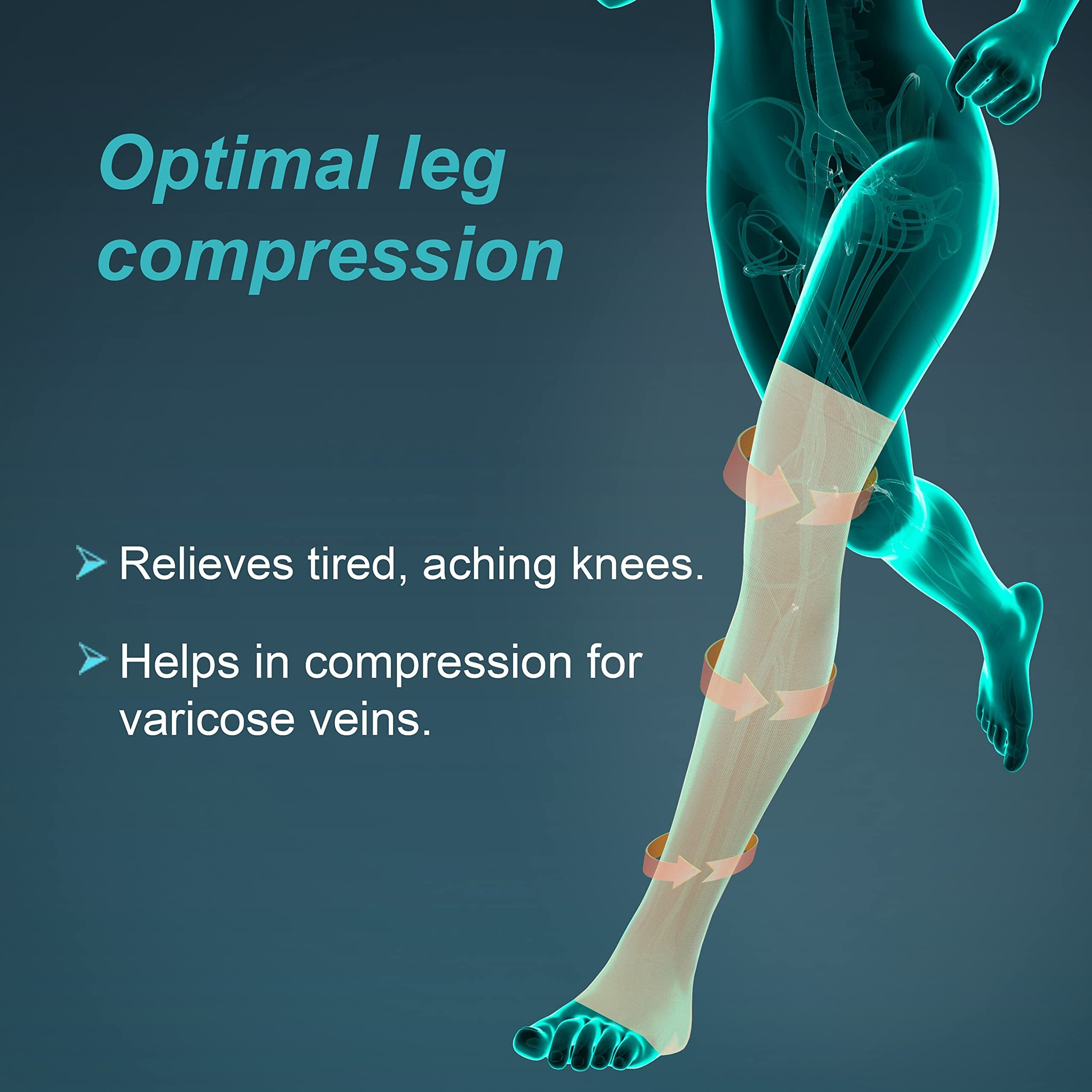 Tynor Compression Stocking Mid Thigh Classic, Beige, Medium, Pack Of 2