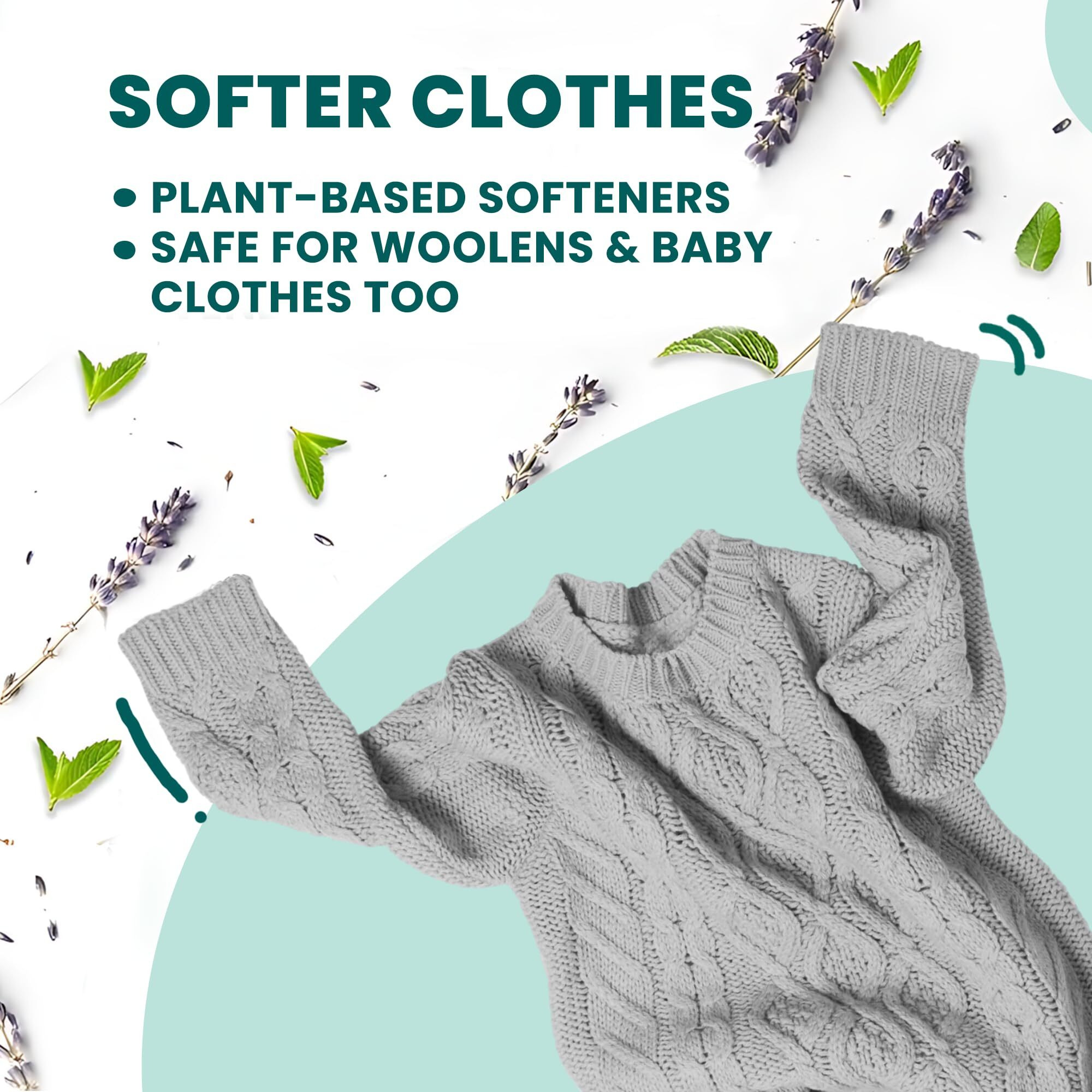 Happi Planet | Natural Fabric Conditioner & Fabric Softener | 2L | Softer Clothes, Lavender & Mint Freshness | Plant Based, Non-Toxic, Eco-Friendly, Organic, Herbal | Safe For Woolens & Baby Clothes