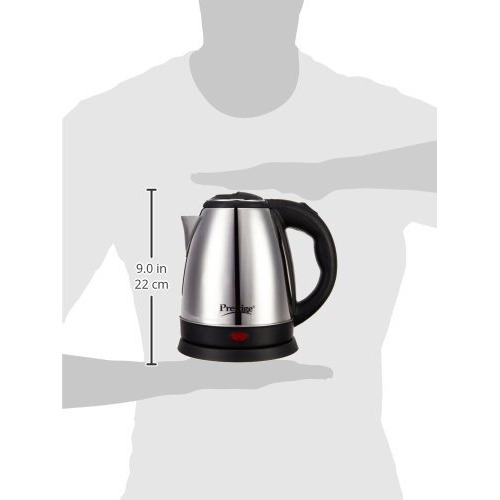 Prestige 1.5 Litre Pkoss Stainless Steel Electric Kettle | 1350 Watts| Elegant Design | Cool-Touch Handle And Lid | Automatic Cut-Off And Single-Touch Lid Locking. | Silver