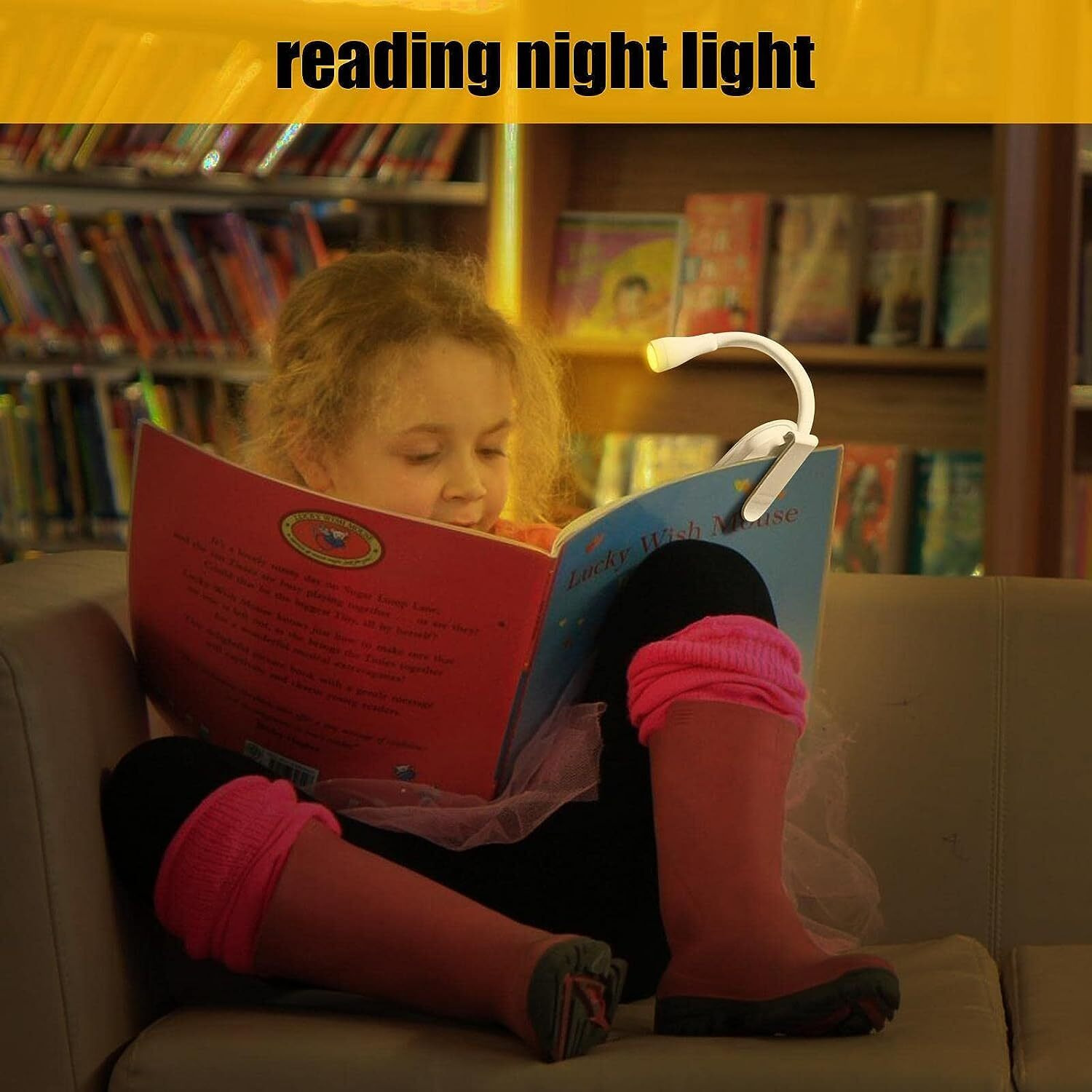 Nyrwana Study Lamp, Reading Light For Book, Book Light, Book Reading Light With Clip, Book Lamp, Book Light For Night Reading, Night Lamp For Study, Reading Lamp, 3 Modes, Portable - Led (White)