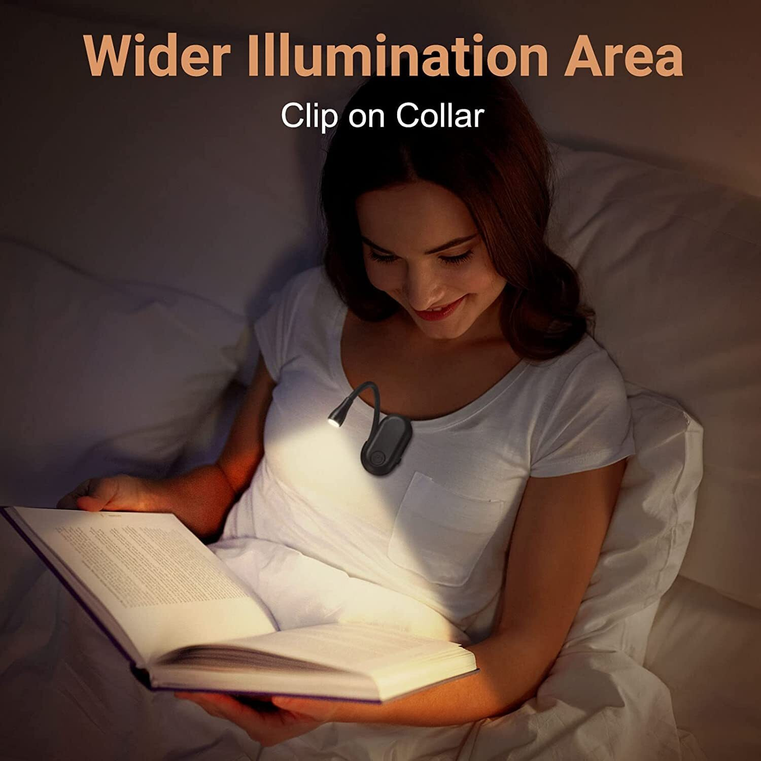 Nyrwana Study Lamp, Reading Light For Book, Book Light, Book Reading Light With Clip, Book Lamp, Book Light For Night Reading, Night Lamp For Study, Reading Lamp, 3 Modes, Portable - Led (Black)