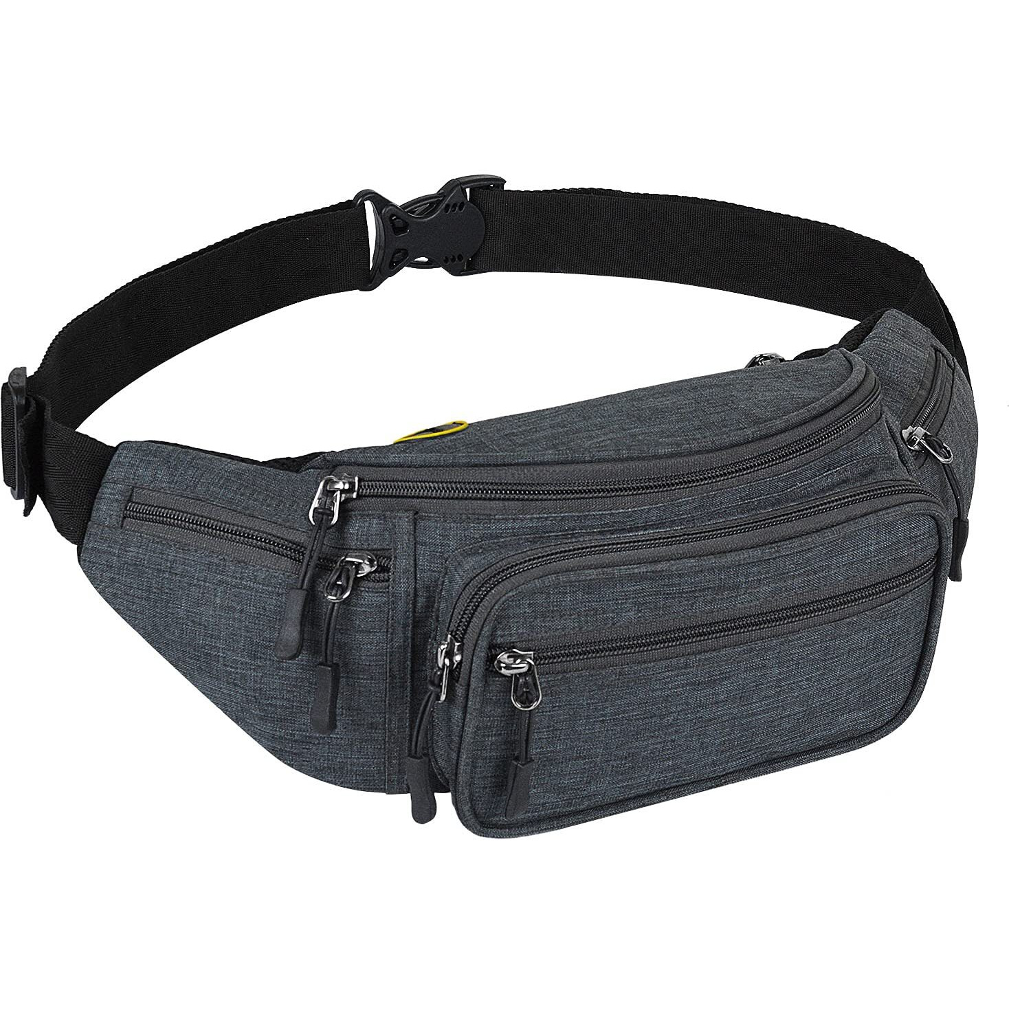 Fatmug Waist Pouch, Money Belt Pouch For Travel, Running, Jogging, Cycling, Hiking, Outdoor- Dark Grey