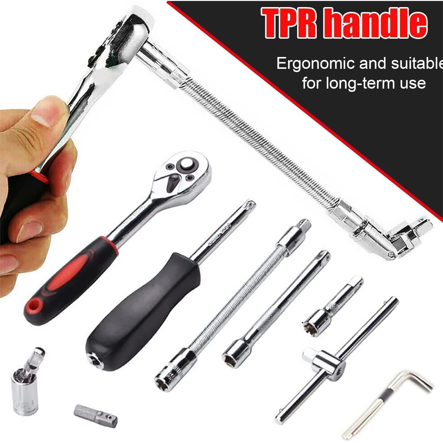 Tage Metal 46 In 1 Pcs Tool Kit&Screwdriver And Socket Set Wrench Set Multi Purpose Combination Tool Case Precision Socket Set