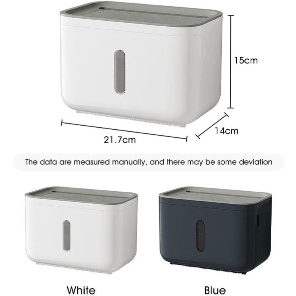 Srxes Self Adhesive Toilet Paper Holder For Bathroom With Mobile Stand, Wall Mounted Tissue Paper Holder, Toilet Paper Roll Holder For Bathroom, Bathroom Accessories (Navy Blue)
