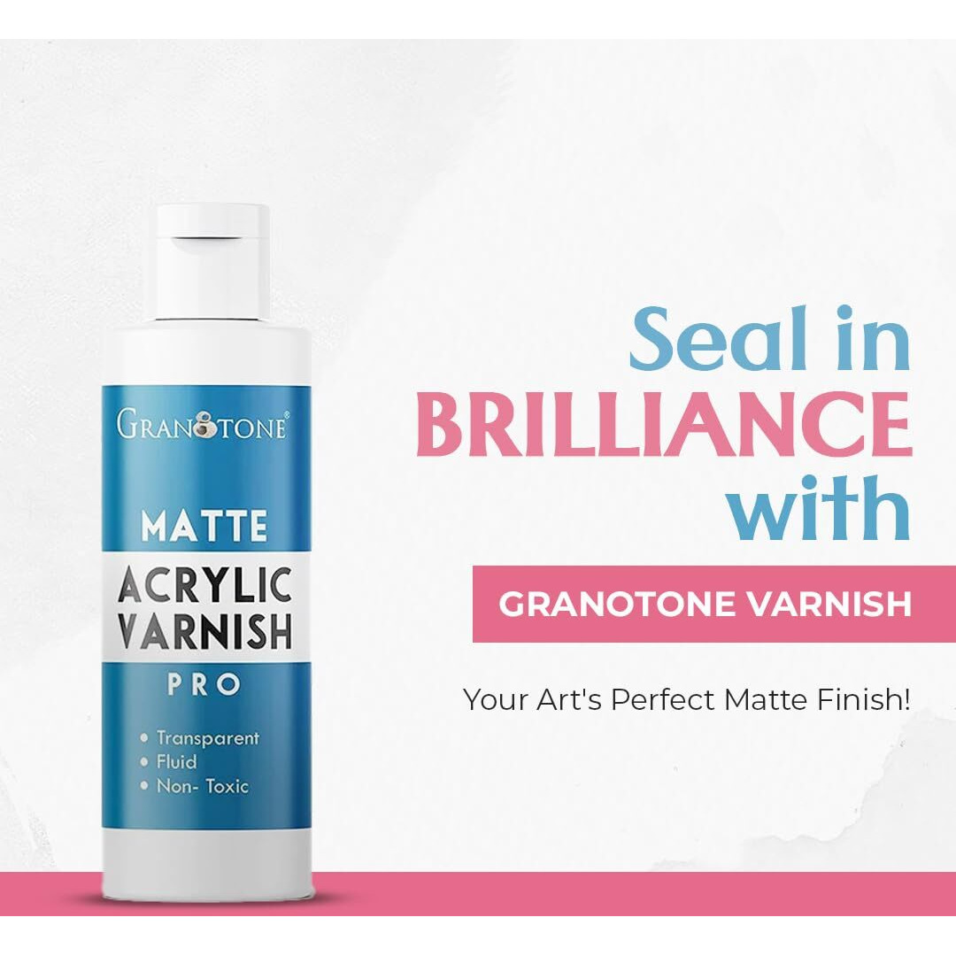 Granotone Acrylic Artist's Varnish Non Yellowing Non Toxic (Matt 500 Ml)