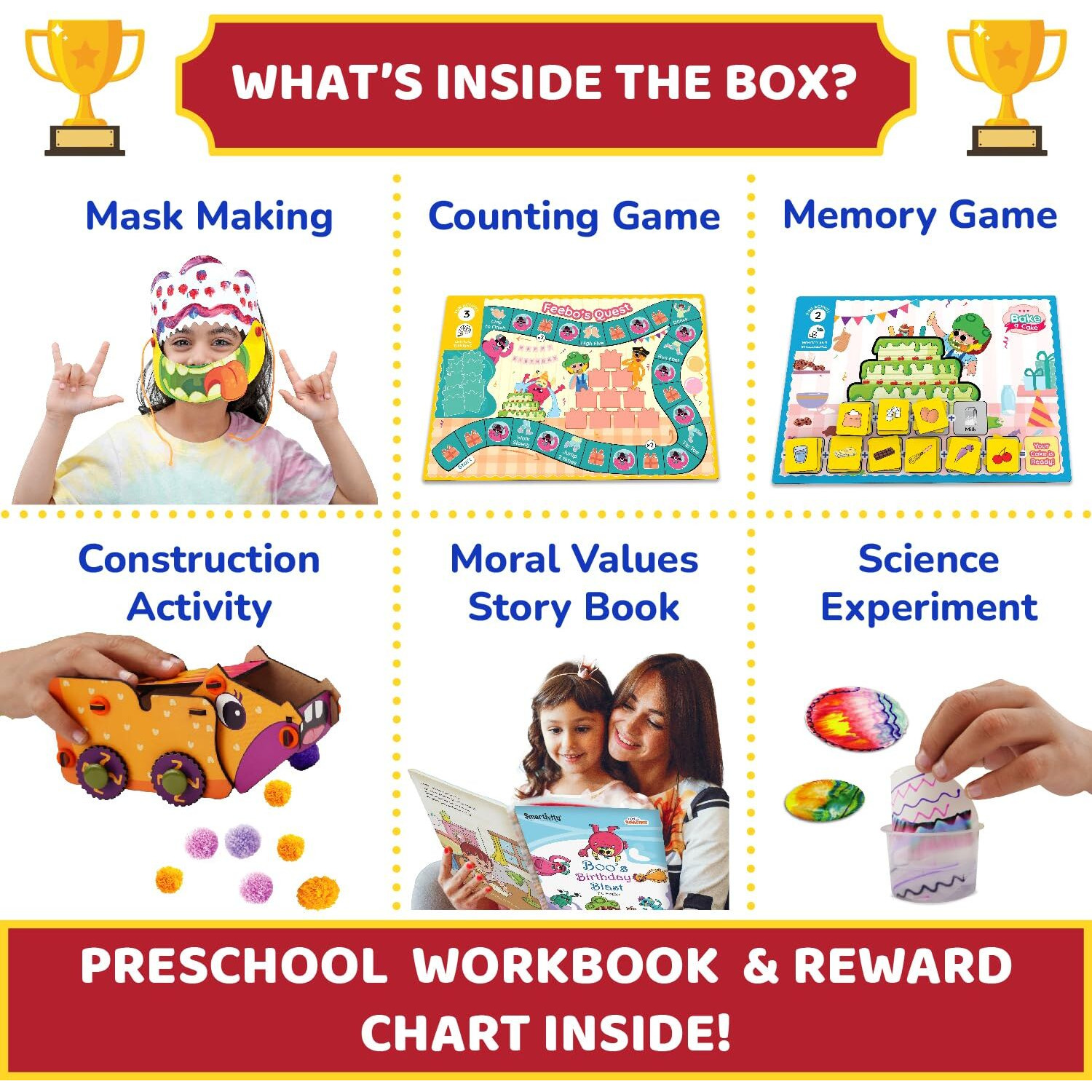 Smartivity Little Sparks Pre-School Learning Kit For Kids Age 4,5,6 Years Old, Gift Toy For Boys & Girls 4,5,6 Years Old, Educational Toys/Curriculum Based Activity Kit, Fun Birthday Gift