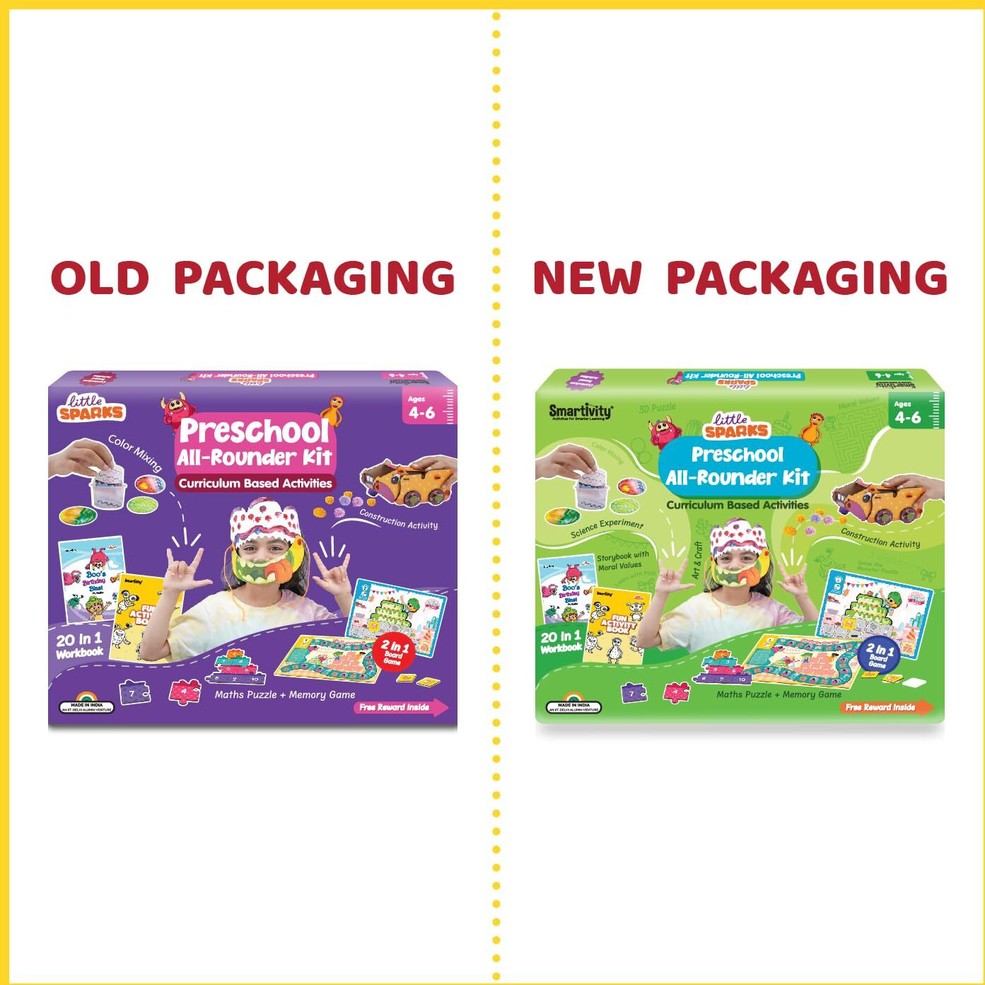 Smartivity Little Sparks Pre-School Learning Kit For Kids Age 4,5,6 Years Old, Gift Toy For Boys & Girls 4,5,6 Years Old, Educational Toys/Curriculum Based Activity Kit, Fun Birthday Gift