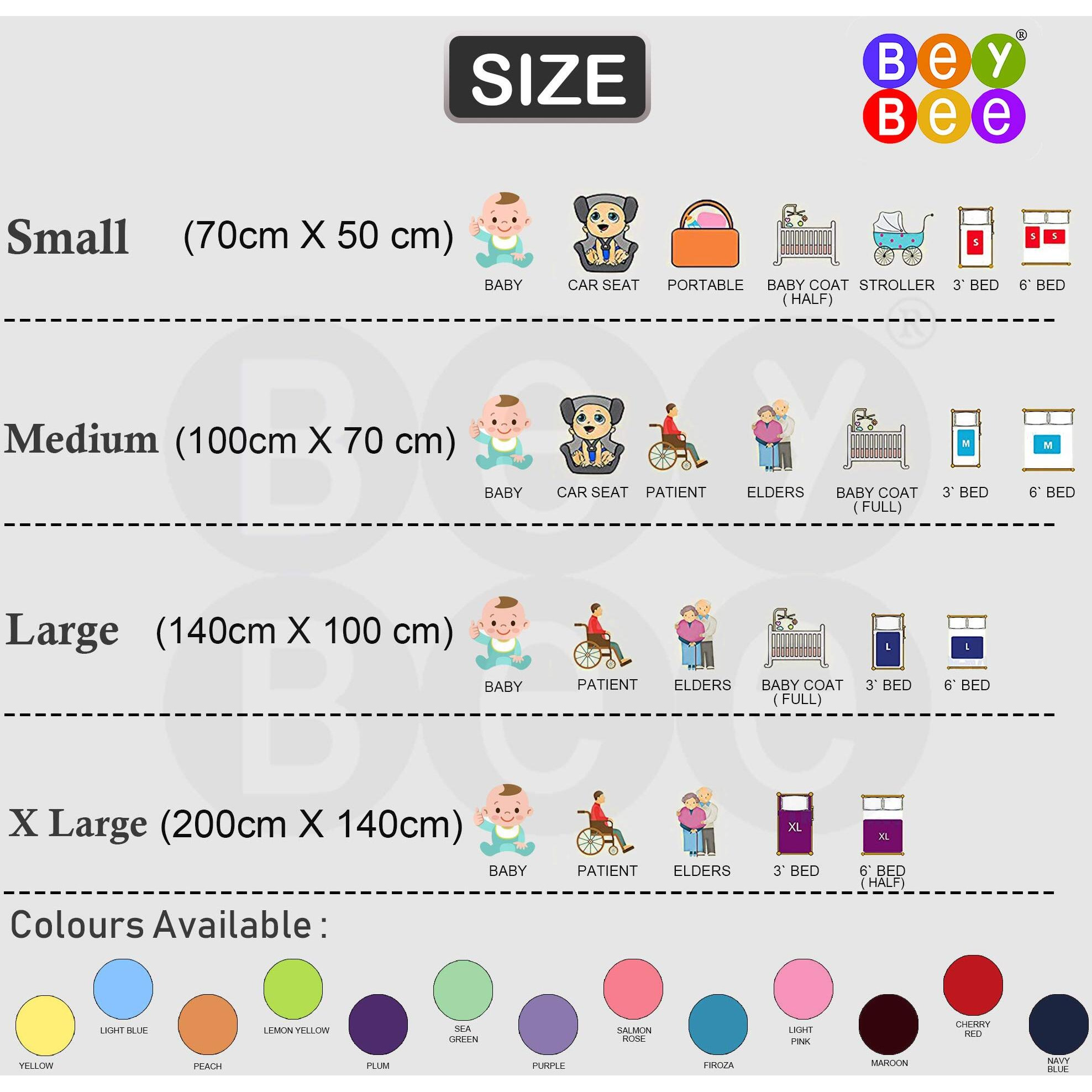 Beybee Instadry Anti-Piling Fleece Extra Absorbent Quick Dry Sheet For New Born Babies|Bed Protector Mattress Reusable Waterproof Baby Cot Sheet For Toddler Infant, X-Large Size 200X140Cm Plum