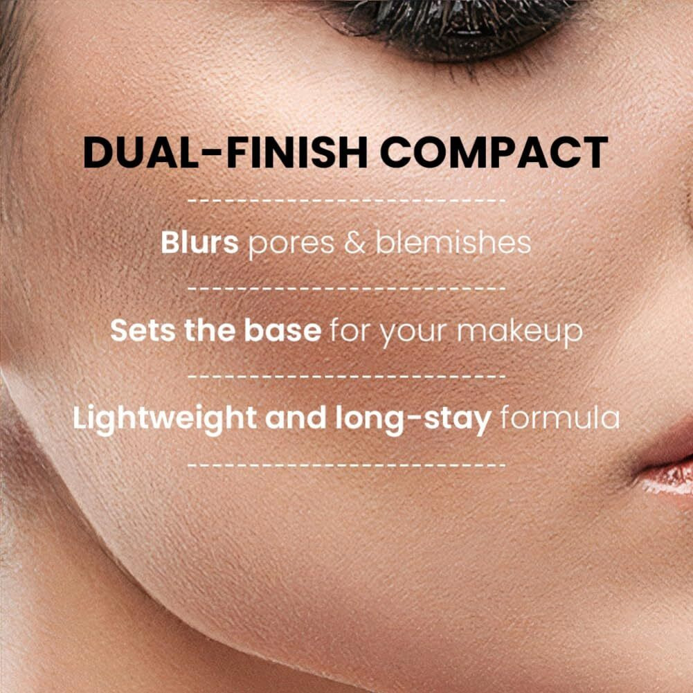 Lakm Showstopper Collection Unreal Dual Cover Pressed Powder, Rose Creme 02, 9 G - Oily, Natural