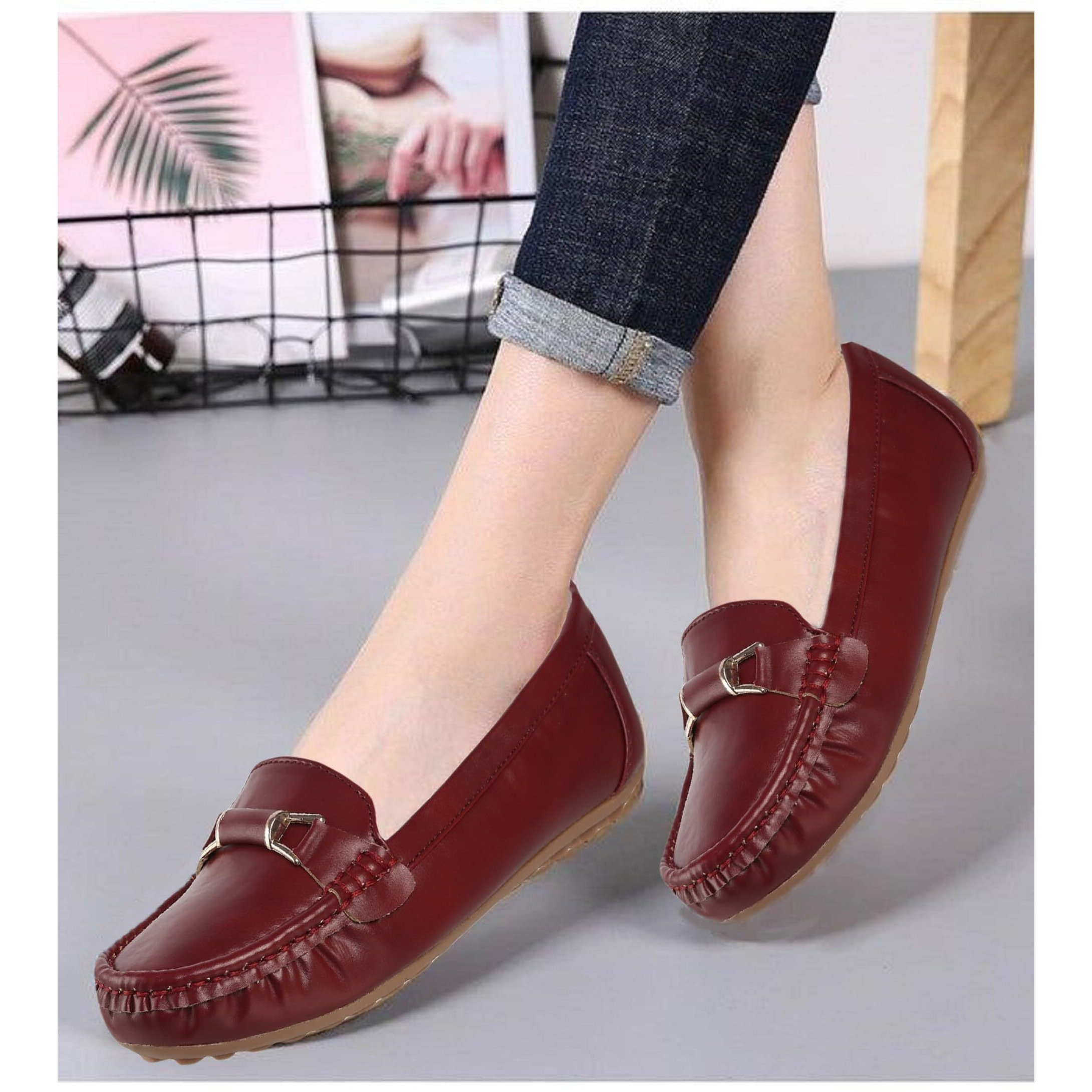 Catbird Women's Cherry Handmade Classic Design Loafers Shoes 7 Uk