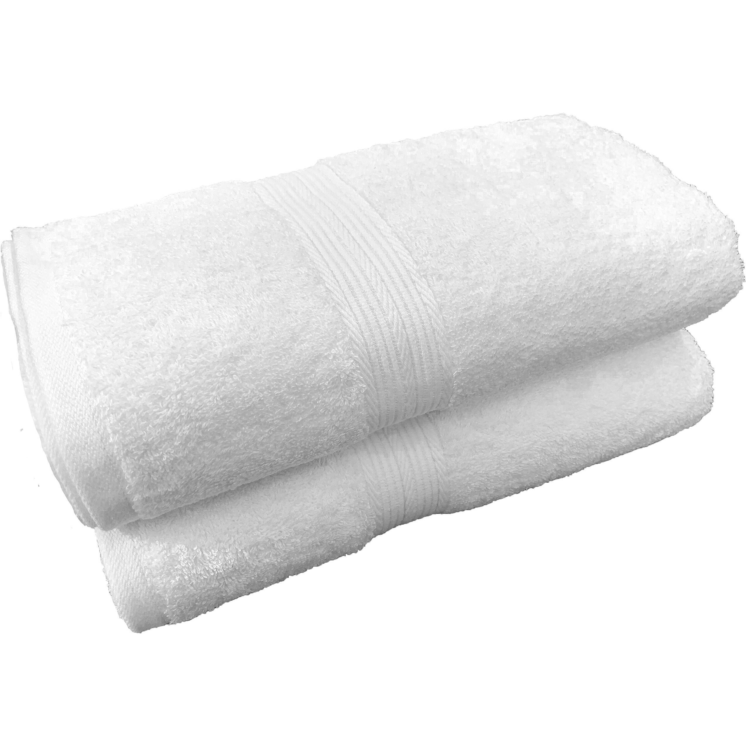 Trella 100% Cotton 2 Piece 500 Gsm Large Cotton Bath Towel Set  140 X 70 Cm (White White)