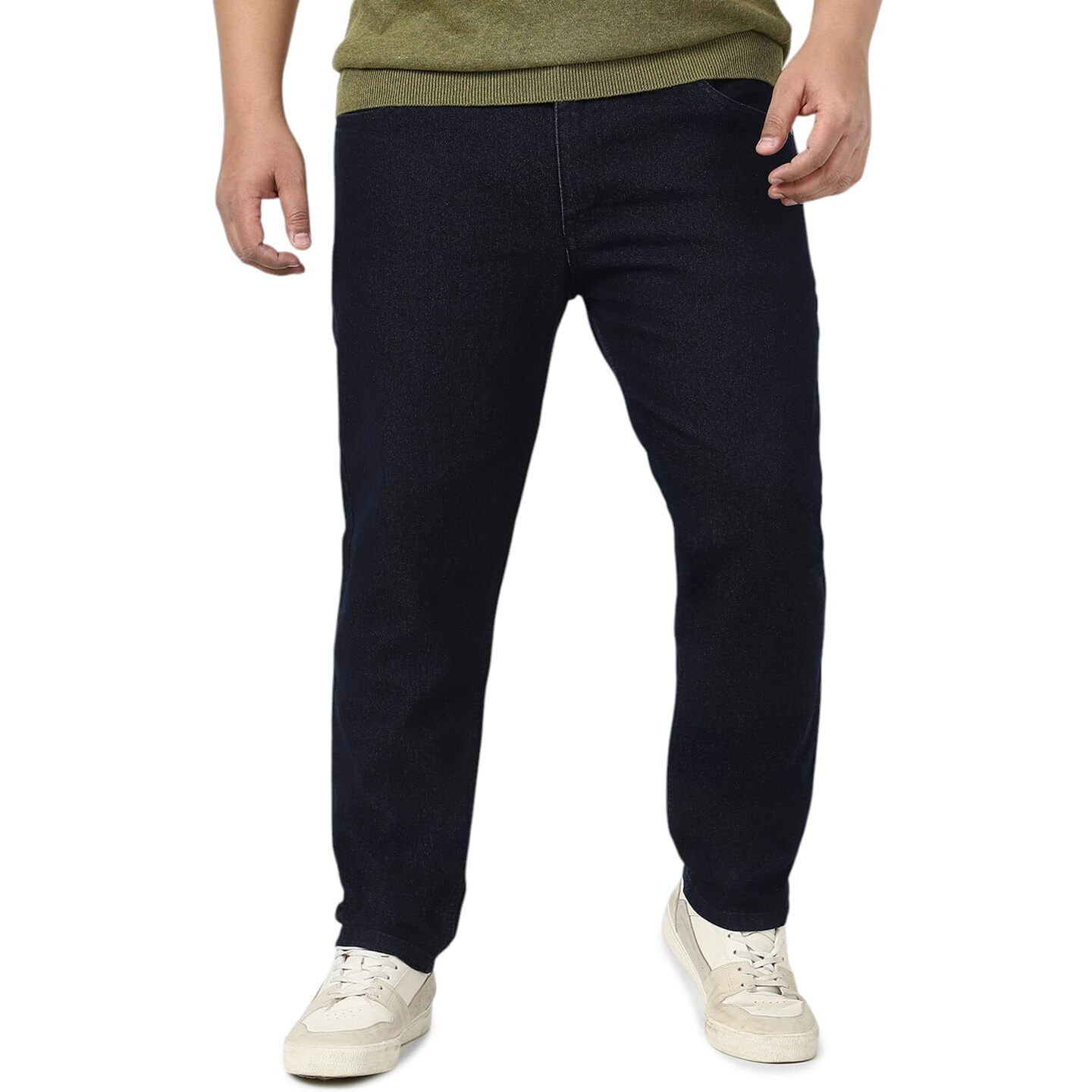 Urbano Plus Men's Dark Blue Regular Fit Denim Jeans Stretchable (Plusepsjeanp-Dblu-42)