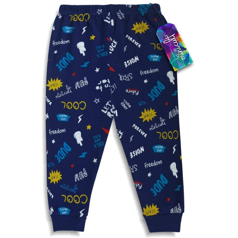 Minicult Cotton Pajama Pants With All Over Print For Boys And Girls (Multicolor Designs)(Regular Fit)(Pack Of 5) (5 Years-6 Years, Multicolour, 5)