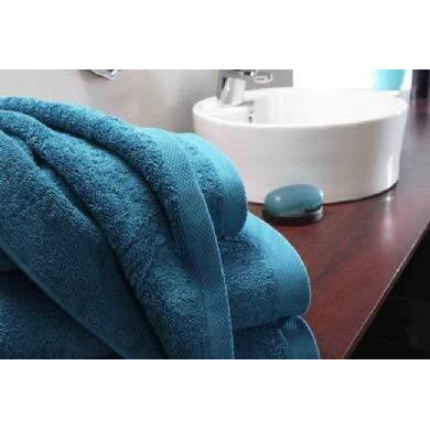 Trella 100% Cotton 500 Gsm Large Cotton Bath Towel Set - 2 Piece  140 X 70 Cm (Green Blue)