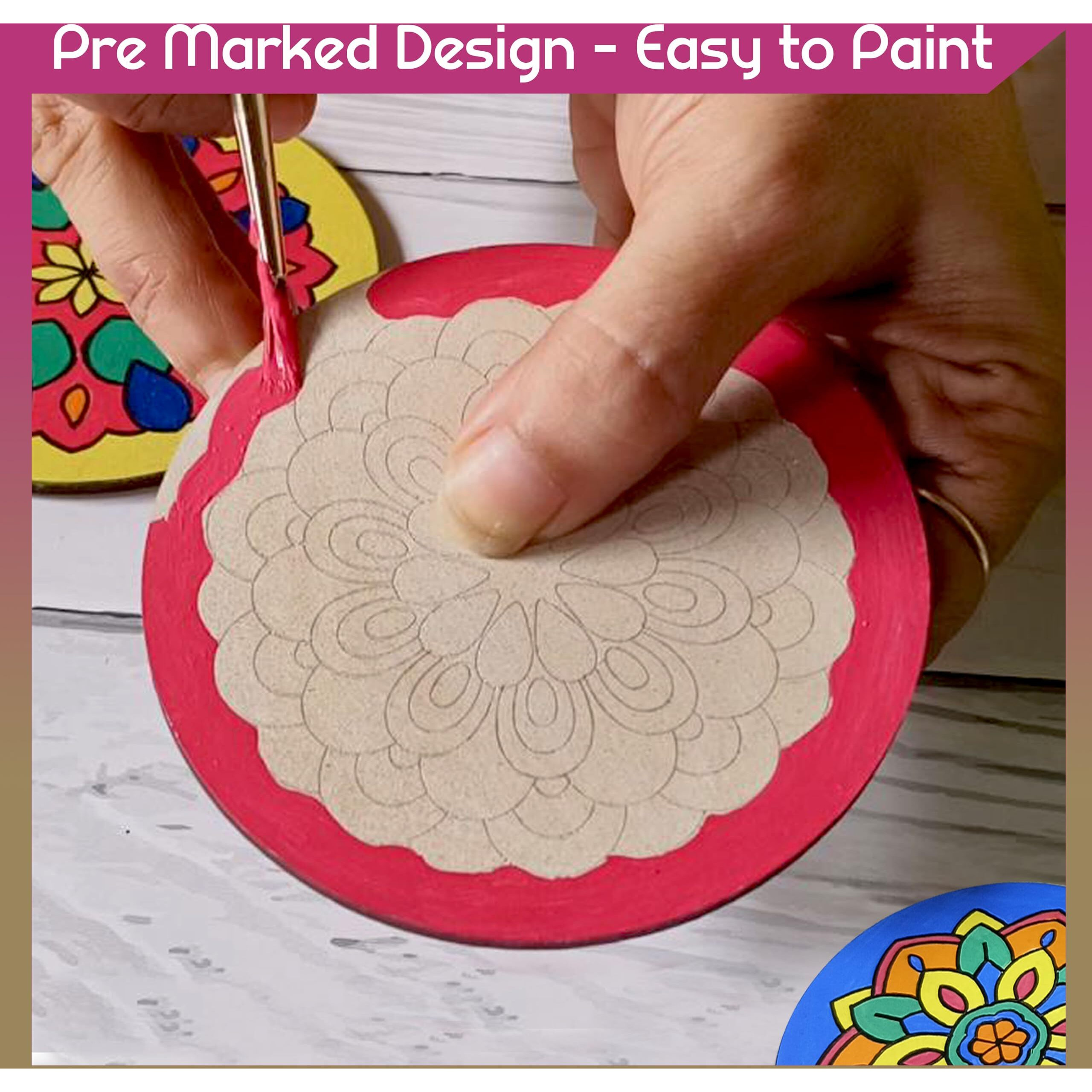 Solobolo Mandala Art Kit For Kids Adults,Indian Art Forms Kits,Art & Craft Kit Birtday Return Gift For Girls 9-12 12-15,Coloring & Painting Kit Using Water Brush, Brown