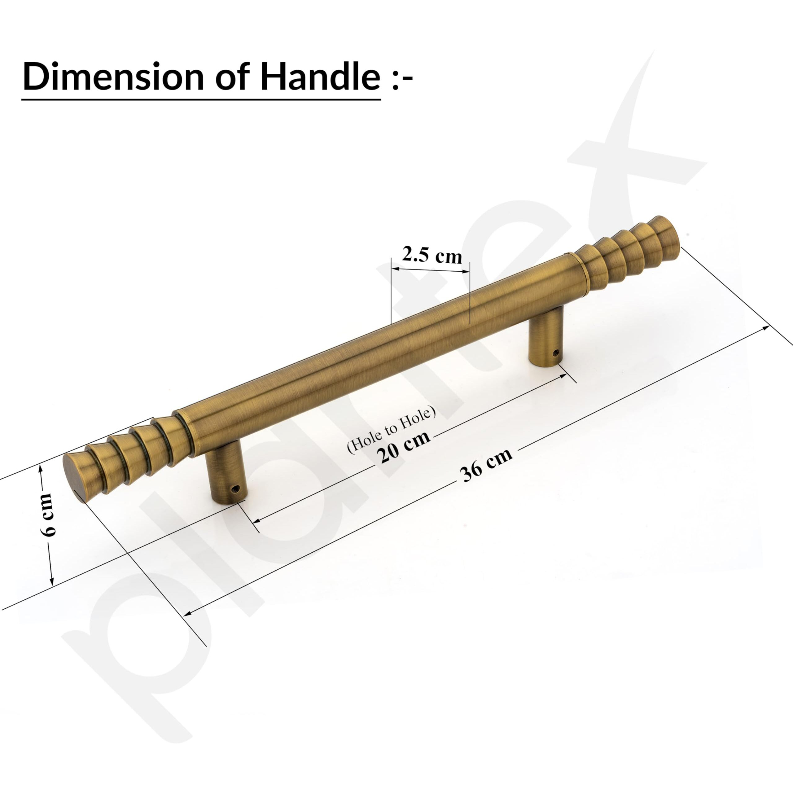 Plantex Stainless Steel Lotus Main Door Handle/Door Handles For Main Door/Wooden & Glass Door Handle (Brass Antique Finish), Pull Handle - 3 Years Warranty
