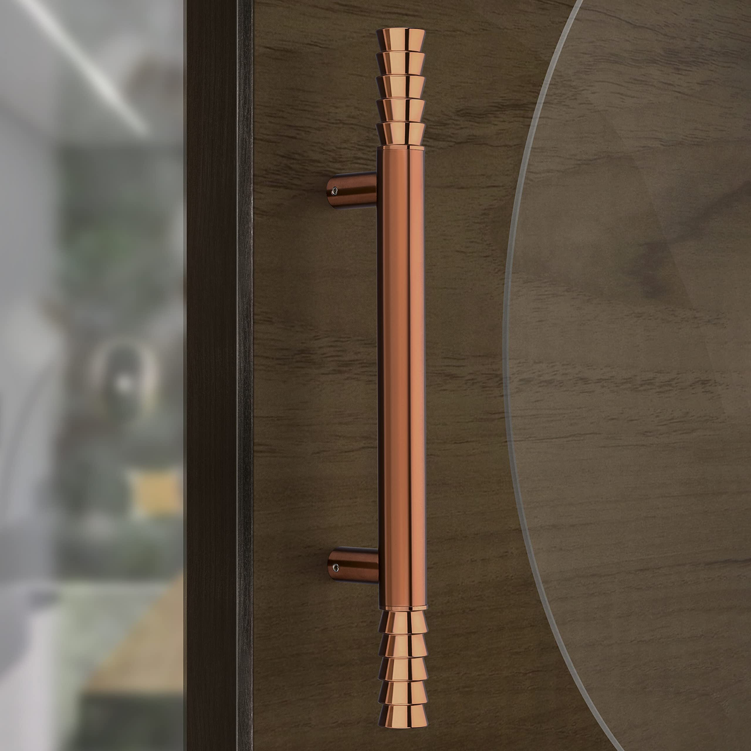 Plantex Stainless Steel Lotus Main Door Handle/Door Handles For Main Door/Wooden & Glass Door Handle (Rose Gold Finish), Pull Handle - 3 Years Warranty