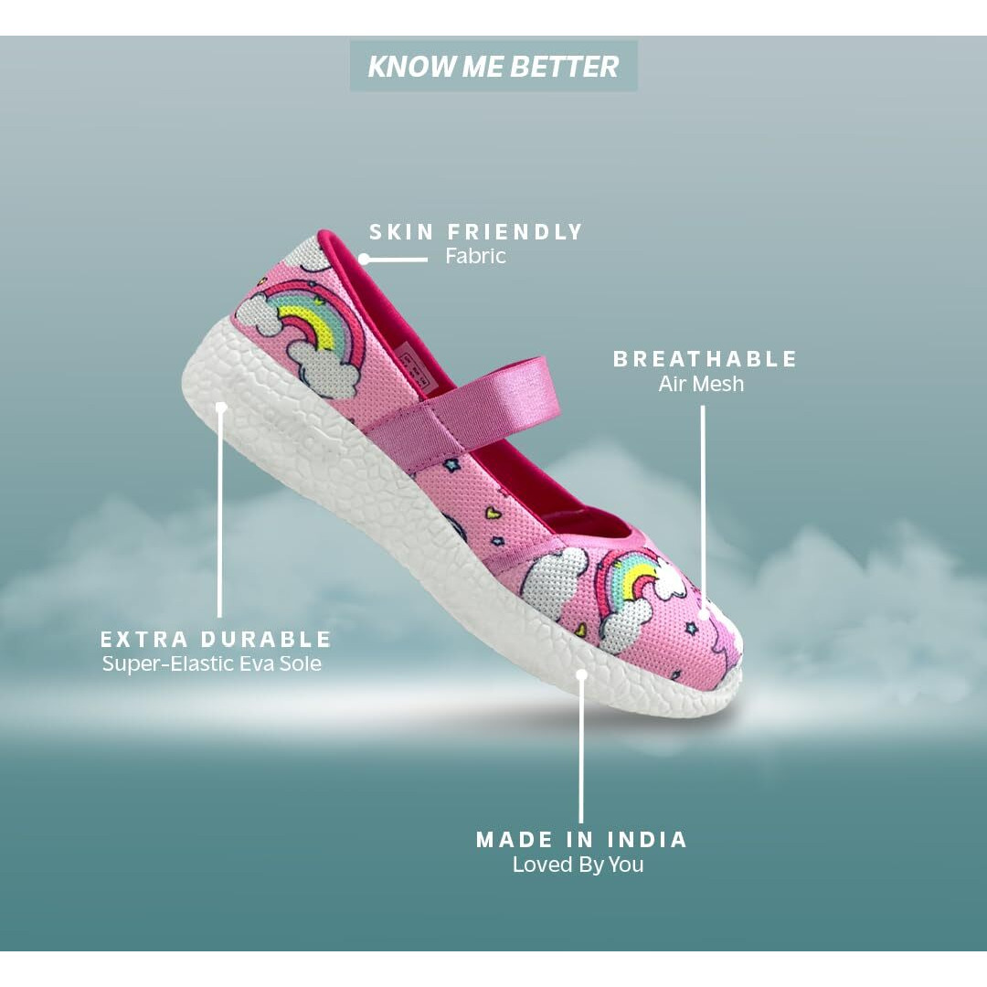 Kazarmax Kids Girl's Pink Ballerinas - 8 Kids Uk