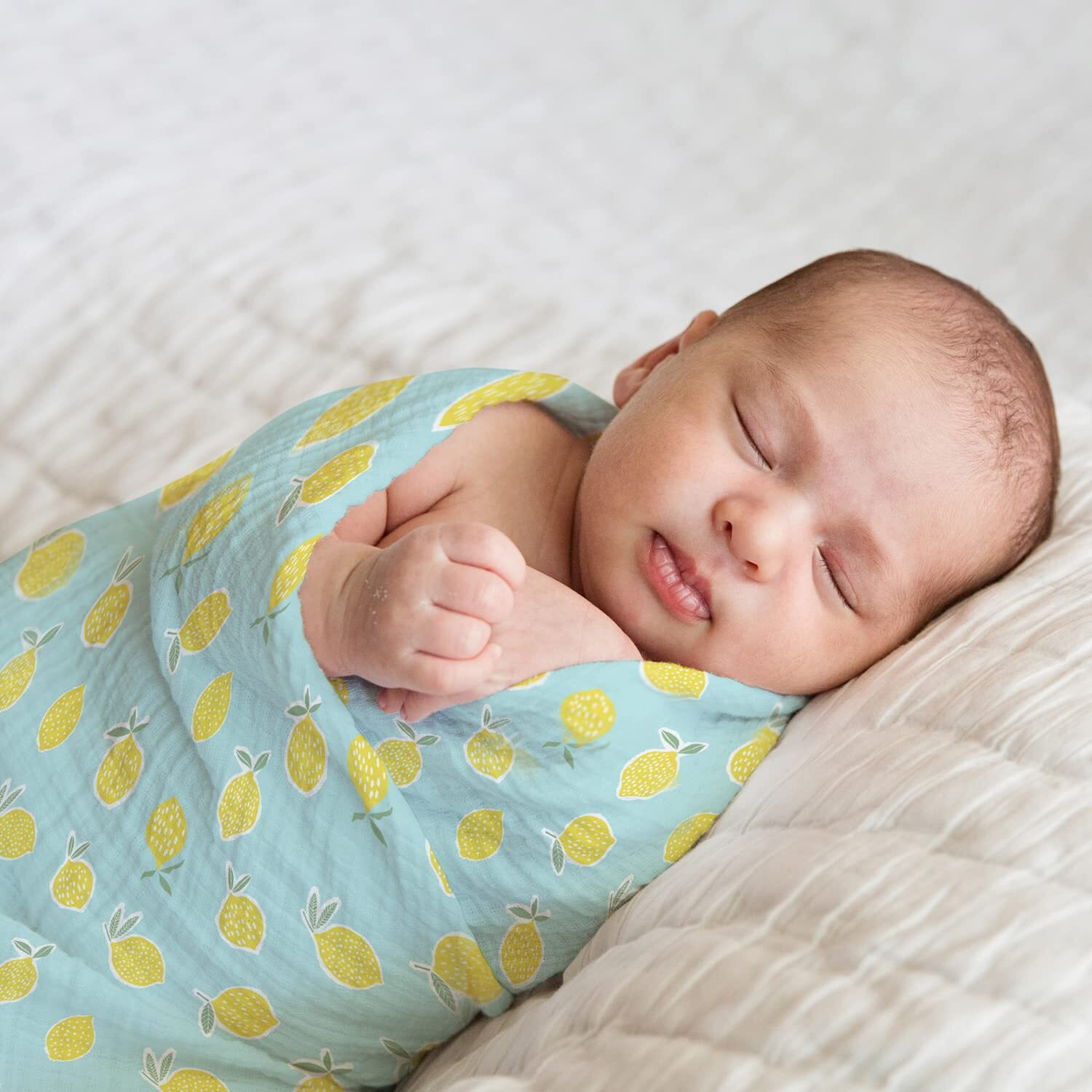 Haus And Kinder 100% Cotton Muslin Swaddles Wrap For Newborn Baby - Soft Swaddle Cloth For New Born, Muslin Baby Swaddle Wrap For New Born, New Born Swaddle, 100X100 Cm, Pack Of 4, Aloha Collection