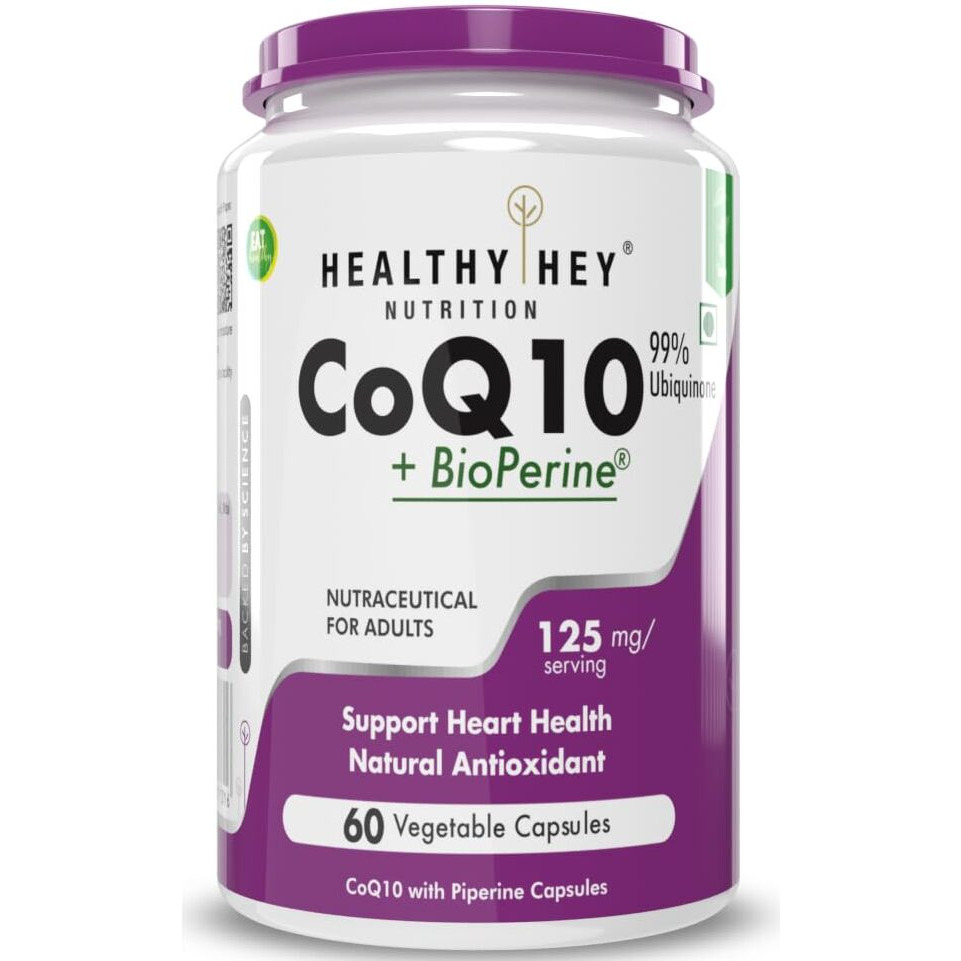 Healthyhey Nutrition High Absorption Coq10 With Bioperine-125Mg -Pack Of 60 Capsules