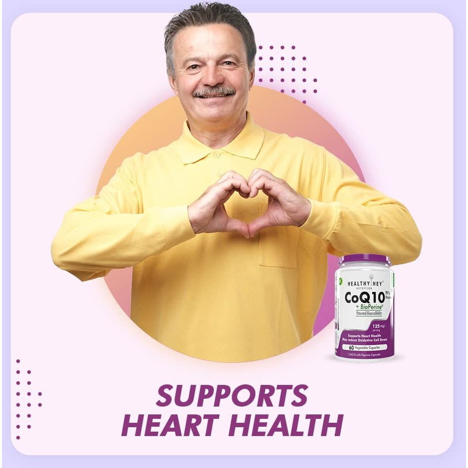 Healthyhey Nutrition High Absorption Coq10 With Bioperine-125Mg -Pack Of 60 Capsules