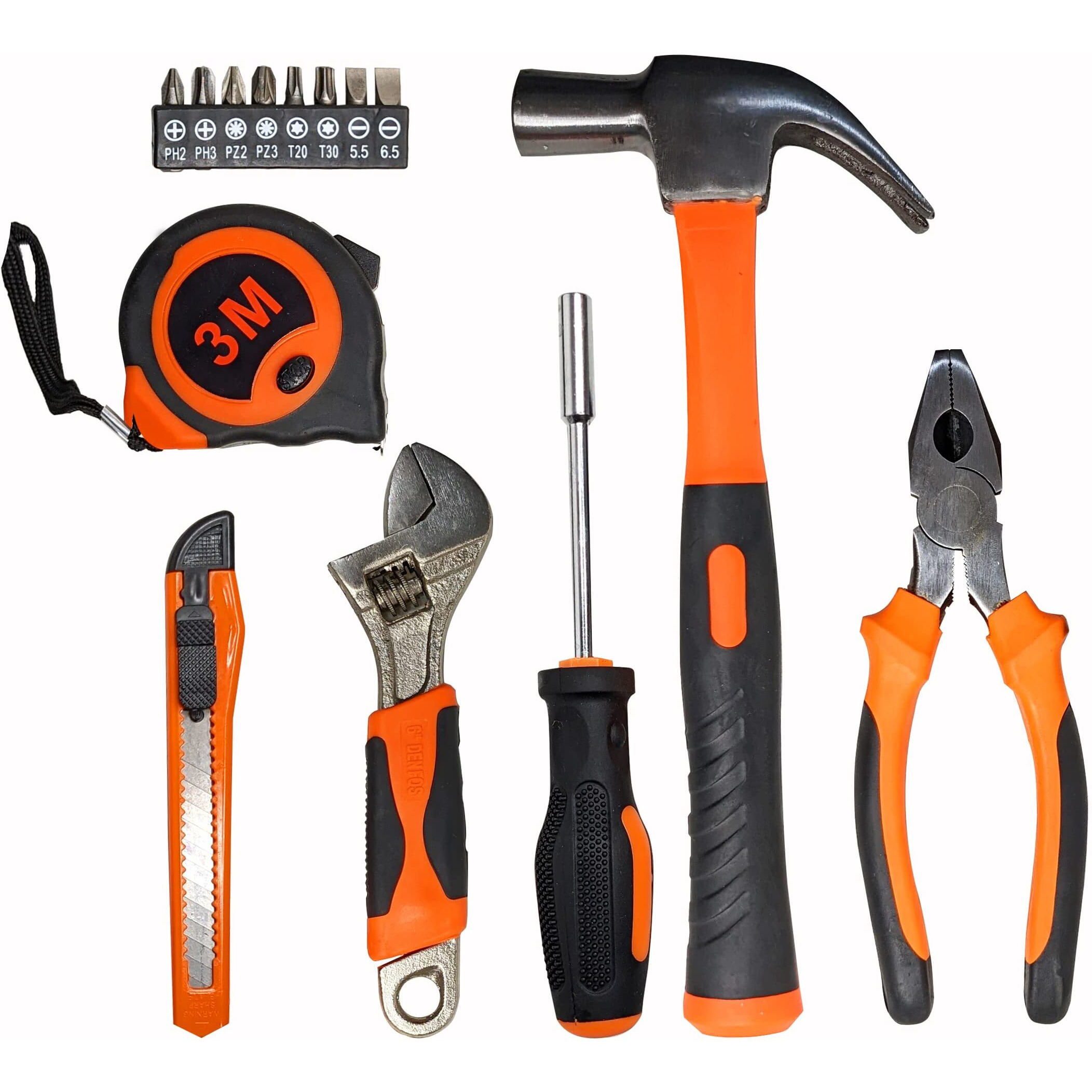 Ibell Ht17-30 Hand Tool Kit For Household Diy & Emergency Maintenance (14 Pieces)