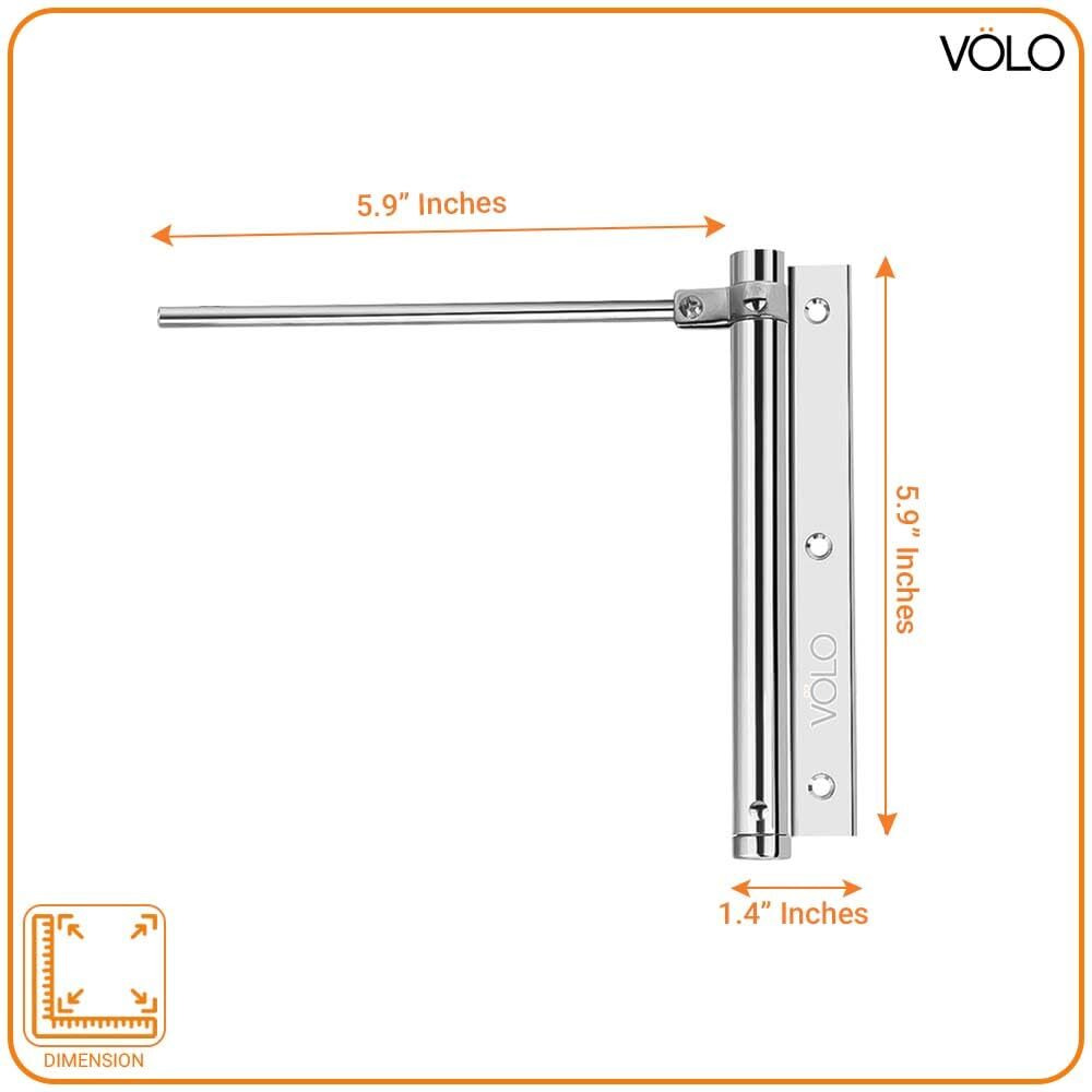 Volo Spring Door Closer For Residential/ Commercial Purposes, For 35Kg Light Weight Pvc/ Aluminium Doors, Converts Hinged Door To Automatic Self-Closing Door, Spring Door Closer (Pack Of 2)