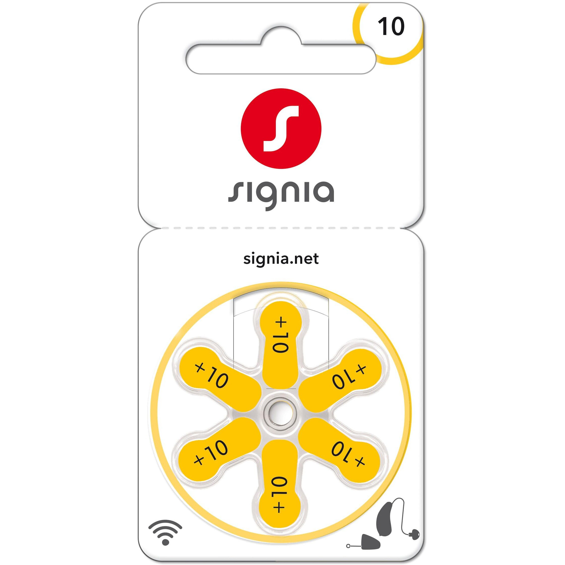 Signia Premium Hearing Aid Batteries Long Lasting, Reliable Power For Enhanced Hearing, Size 10-Hear.Com, (Pack Of 60 Batteries)