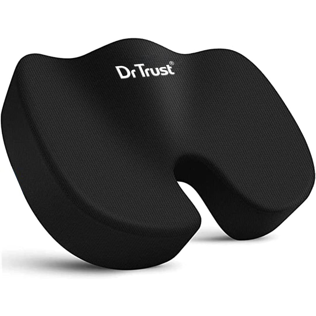 Dr Trust (Usa) Non-Slip Orthopedic Coccyx Seat Cushion For Tailbone & Sciatica Pain Relief Hip Support