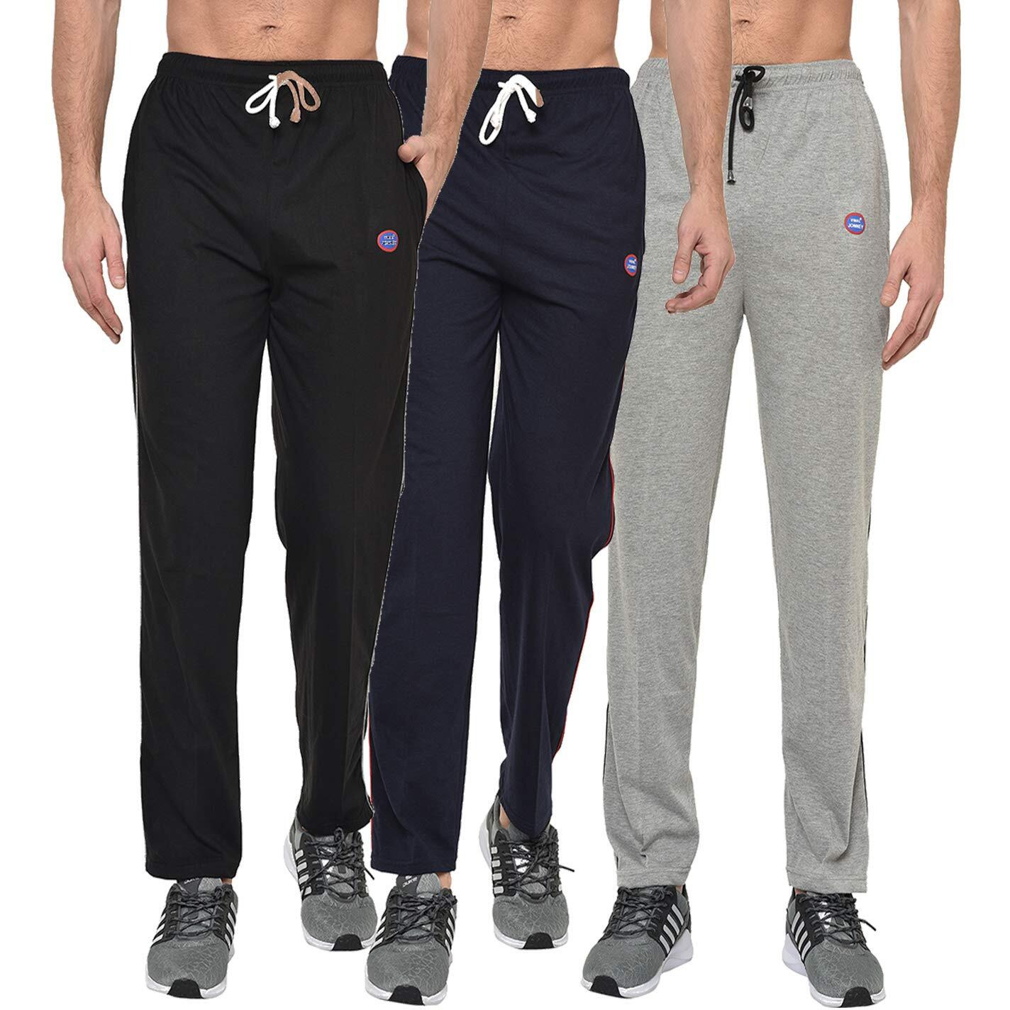 Mack Jonney Men Regular Fit Trackpants Multi-Coloured Medium Pack Of 3-D1Md1Nd1B-M