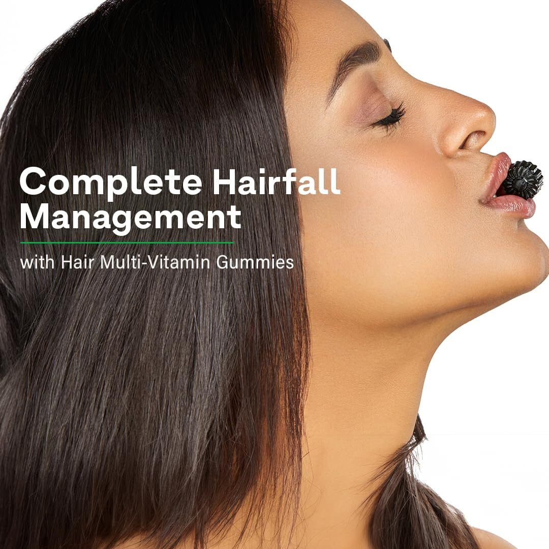 Oziva Biotin Hair Multivitamins Gummies For Stronger,Fuller,Shinier Hair|Hair Gummies With Keratin Builder,Iron&Vitamins B9,B6&D|Raw Mango Flavour|No Added Sugar (Pack Of 2,30 Gummies)