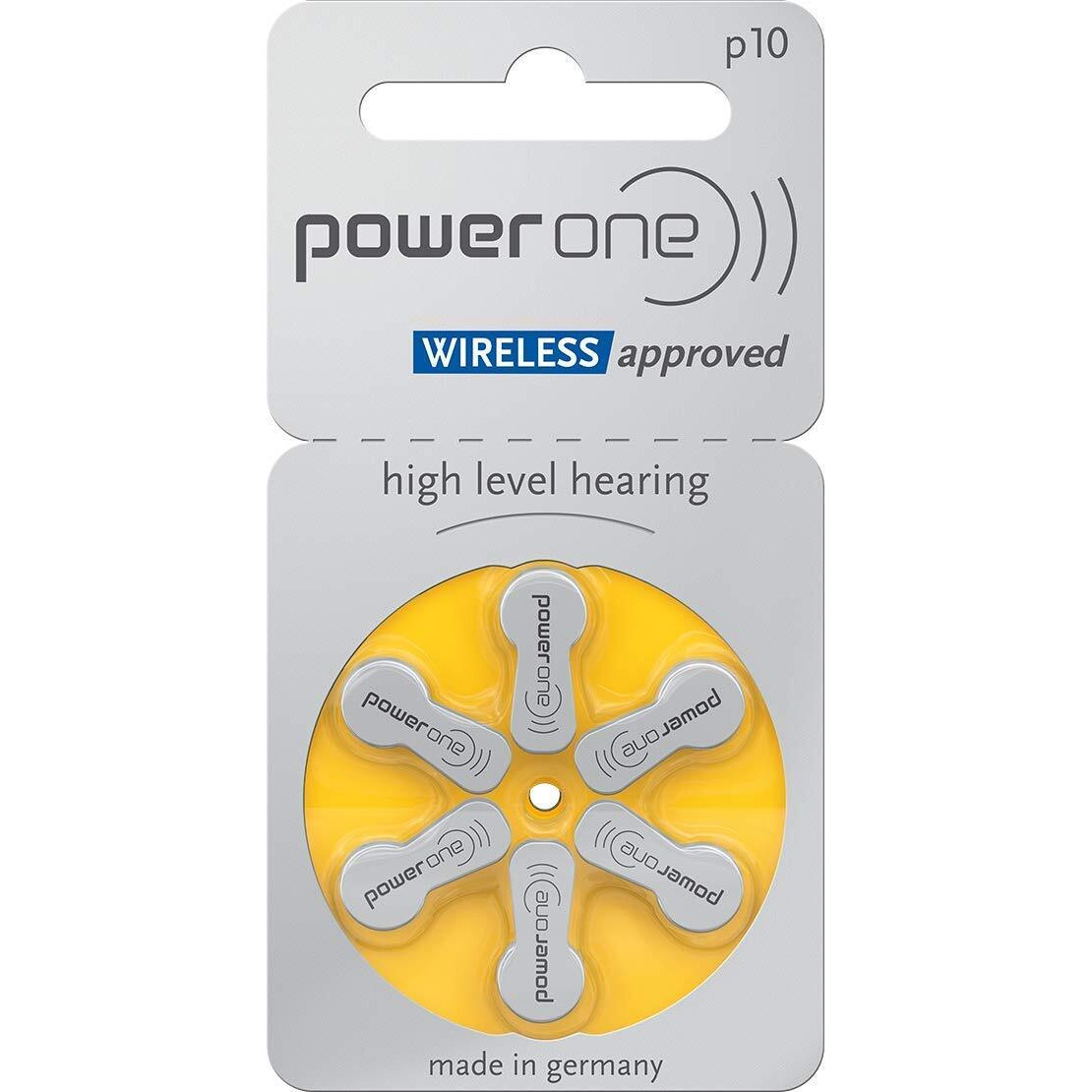 Power One P10 Hearing Aid Battery, 60 Pieces (Multi Color)