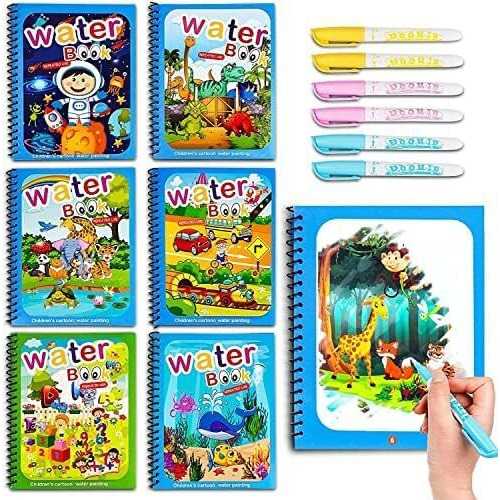 Kelumie Water Coloring Books With Kids Doodle Book Toys For 3 4 5 6 7 Return Gifts For Birthday,Kids Party Bulk-12 Set For Birthday Return Gifts (Pack Of 18)