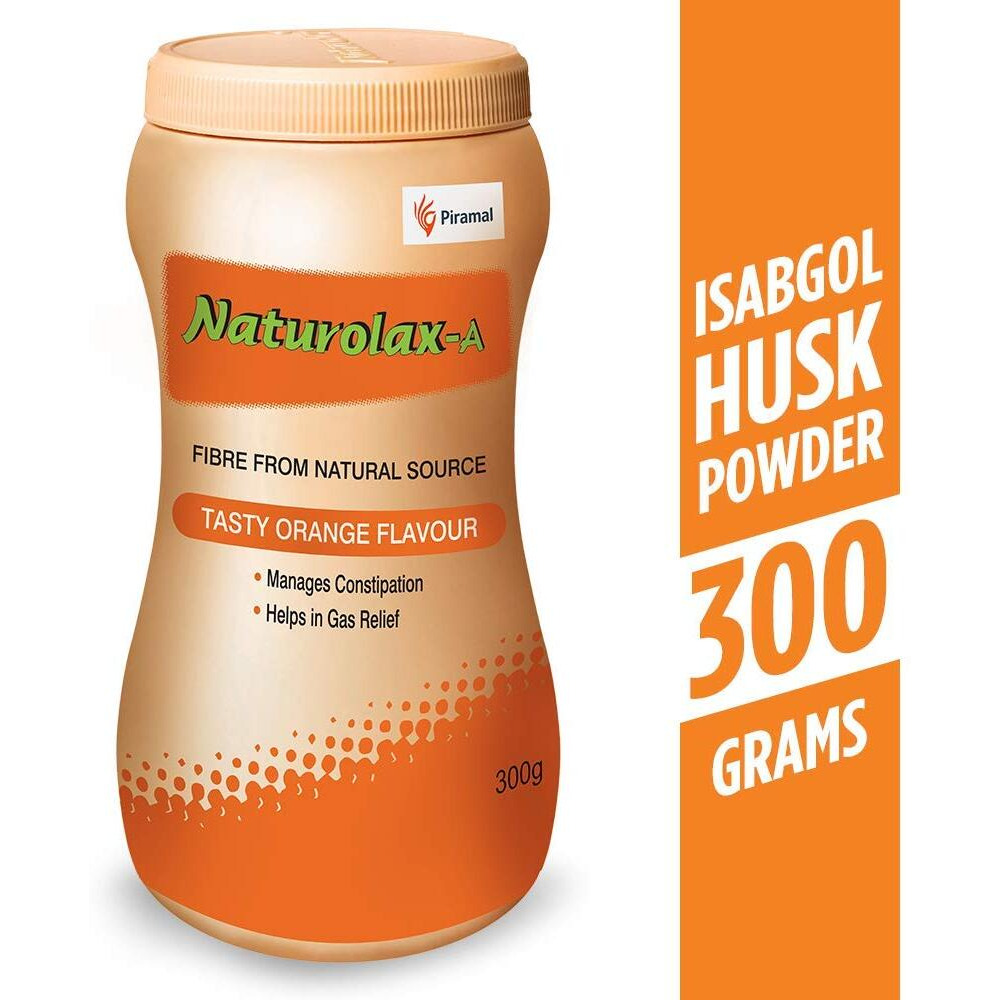 Naturolax-A Isabgol Powder |300G - Pack Of 3| Psyllium Husk Powder | Non-Habit Forming Isabgol - Ayurvedic Formula| Fiber Supplements For Digestion| Effectively Relieves Constipation|Orange Flavoured