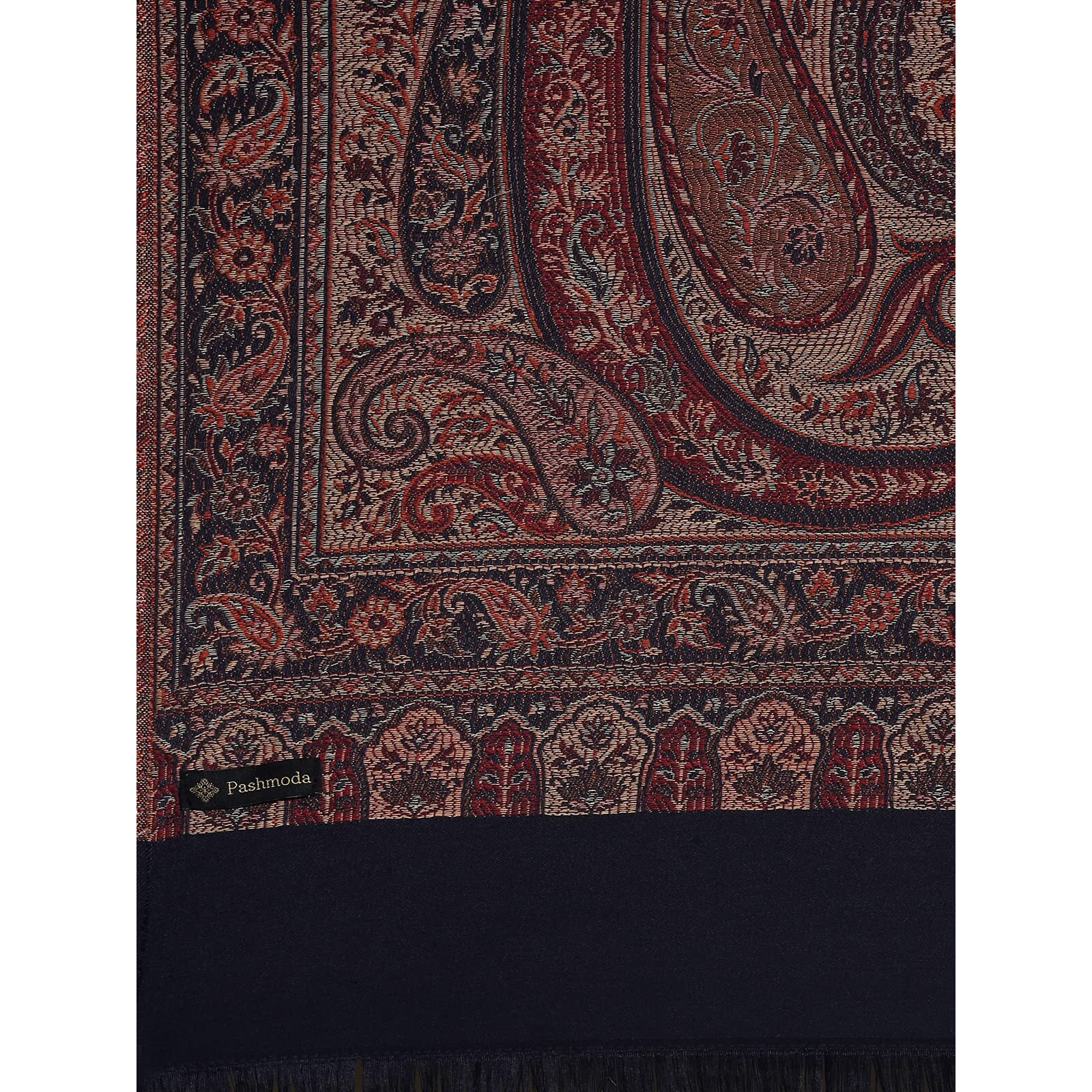 Pashmoda Women Shahnaz Antique Jamawar Shawl (Size 101 X 203 Cm)