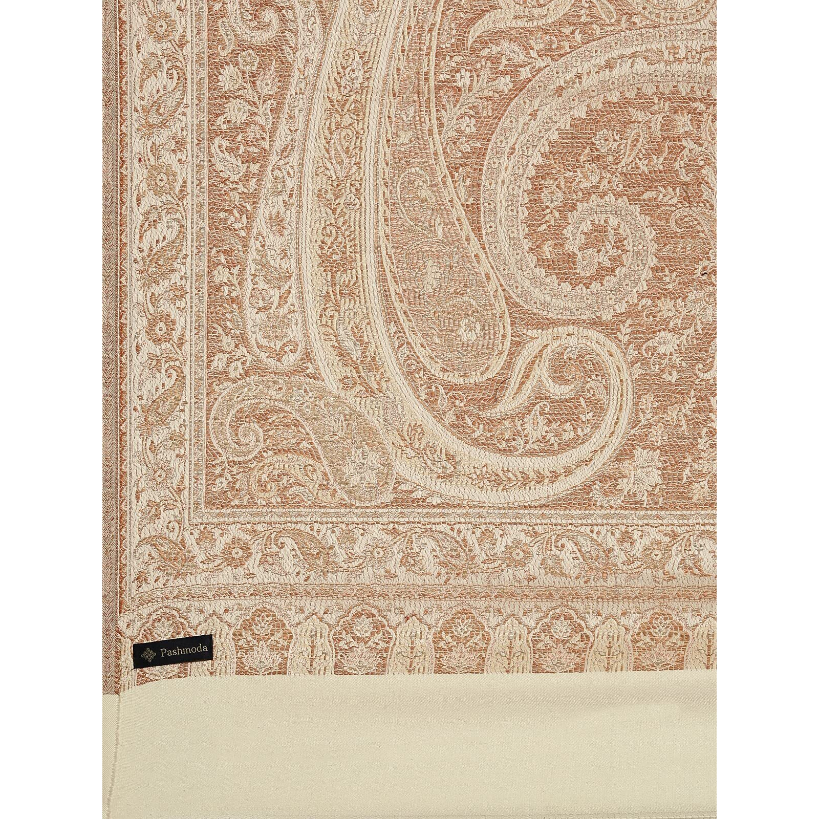 Pashmoda Women Shahnaz Antique Jamawar Shawl (Size 101 X 203 Cm)