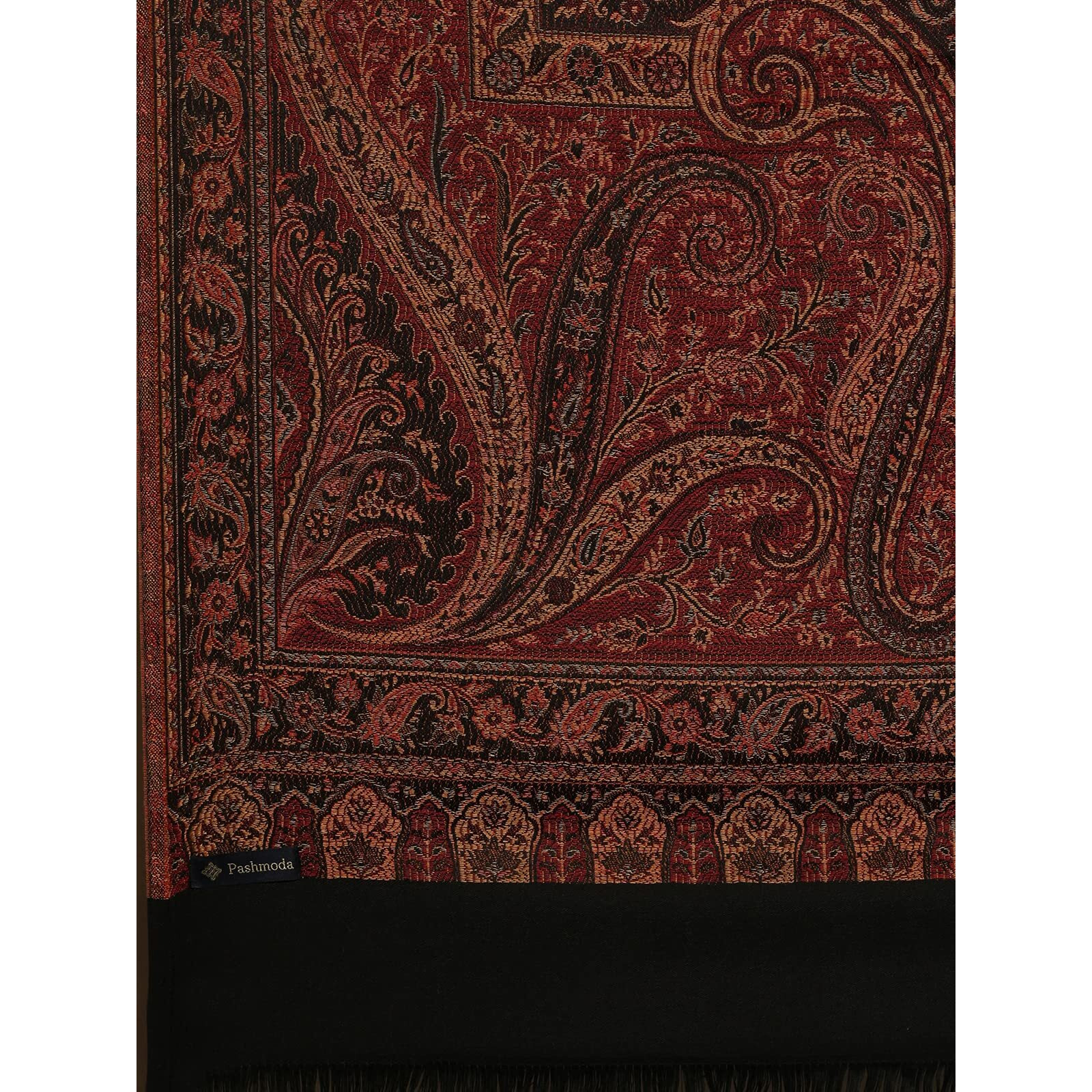 Pashmoda Women Shahnaz Antique Jamawar Shawl (Size 101 X 203 Cm)