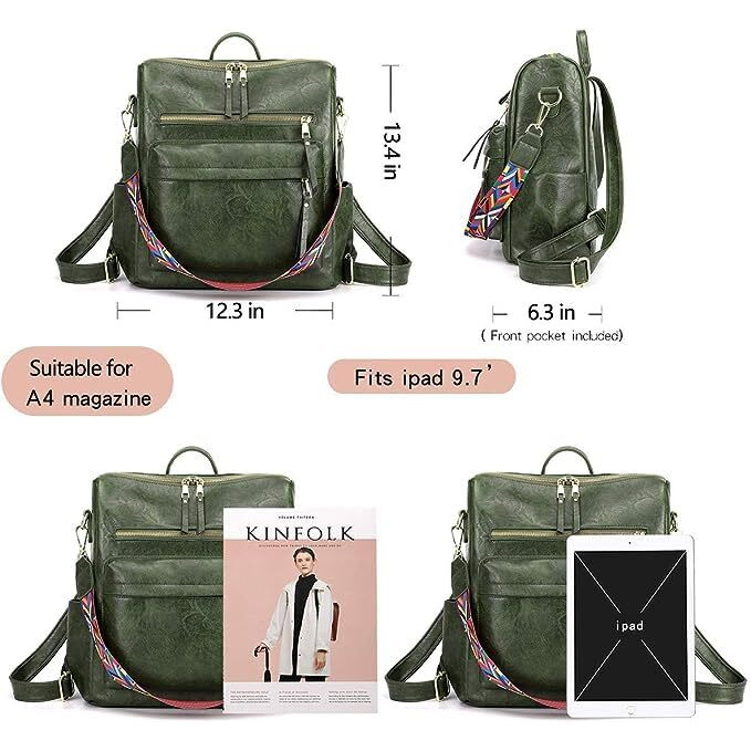 Backpack For Women | Women's Fashion Backpack Purses Multipurpose Design Handbags And Shoulder Bag With Sling Belt | Handbag | College | Girls | Office | Printed | Gifts | Women Backpack Bags