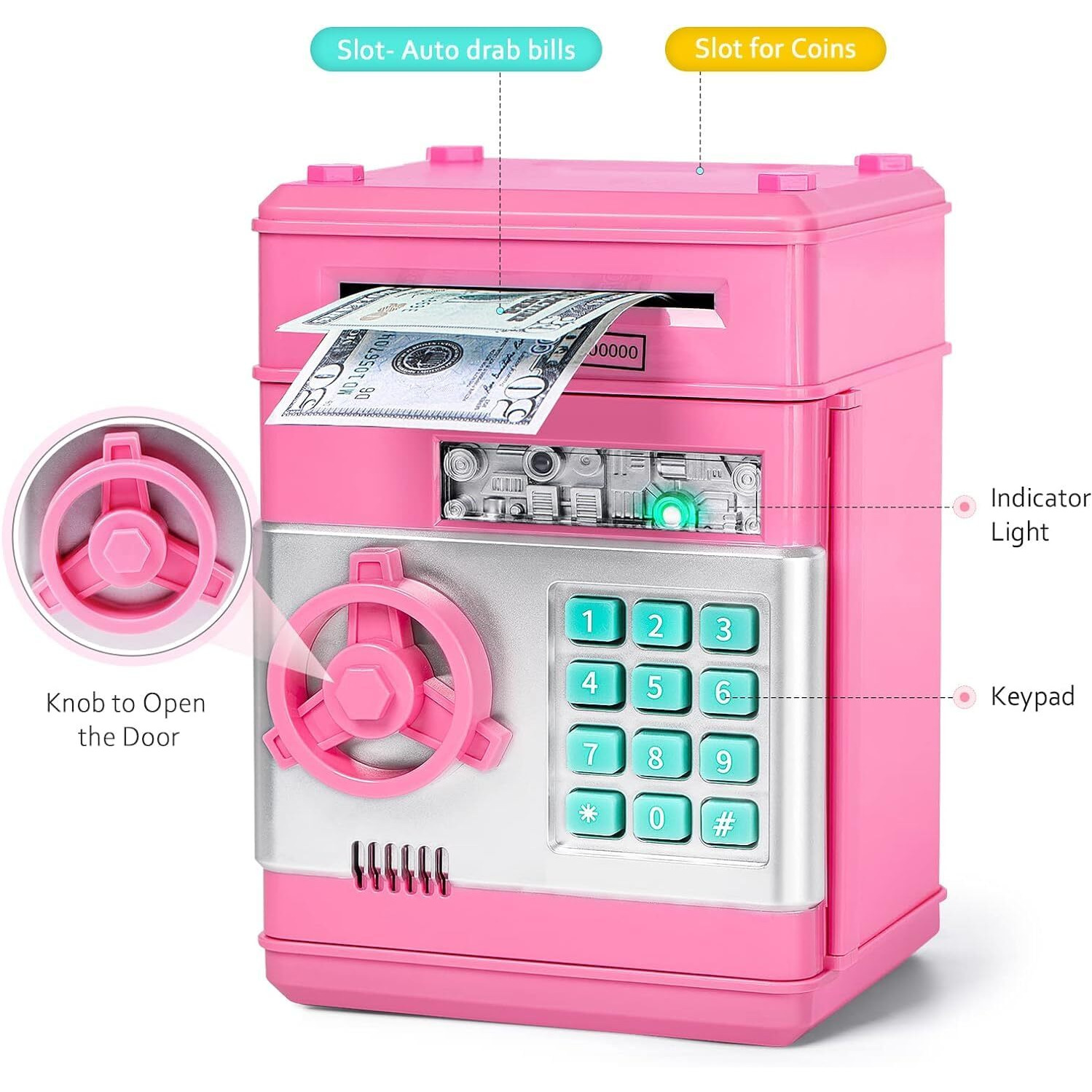Keekos Piggy Bank For Kids Plastic House Animal Designs
