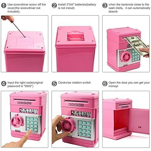 Keekos Piggy Bank For Kids Plastic House Animal Designs