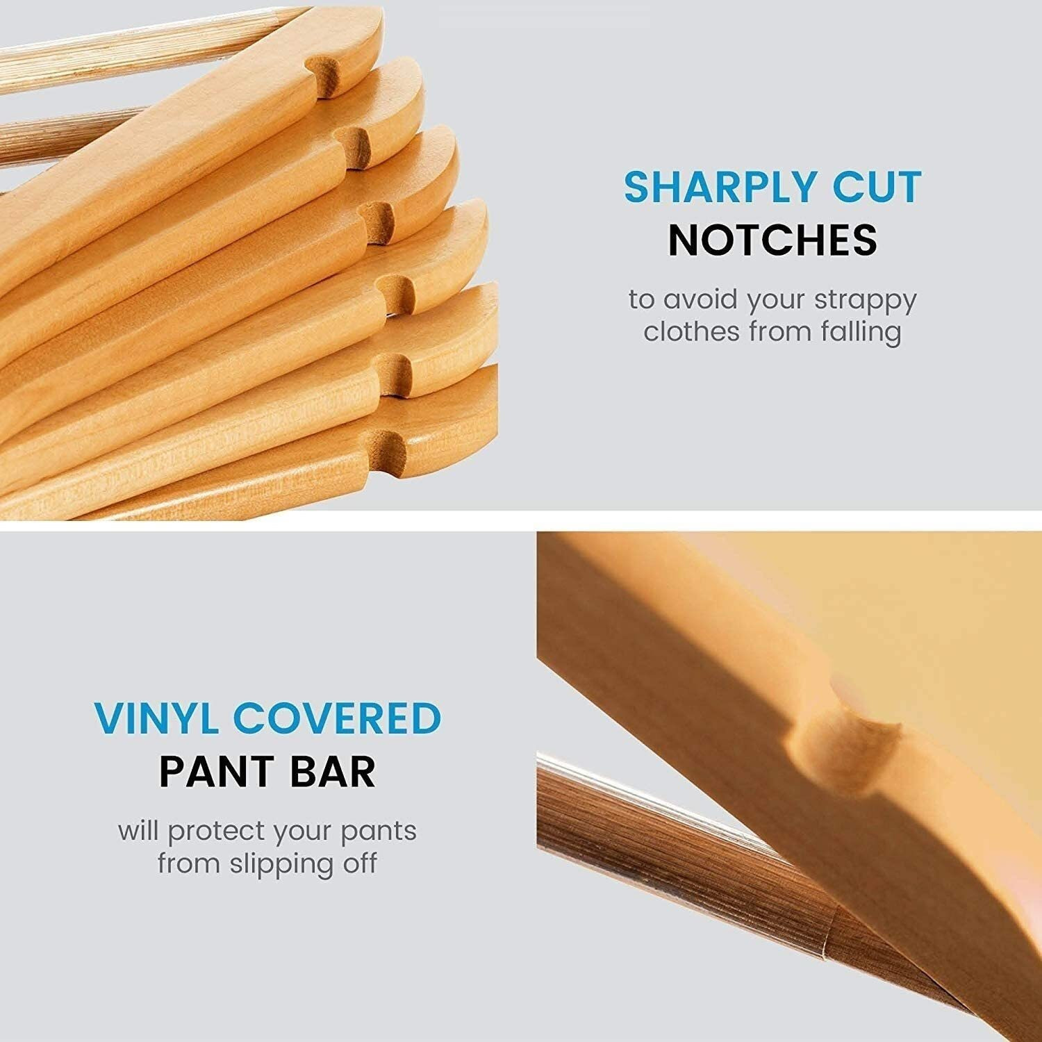 Evolluxi Lotus Wooden Hangers, Solid Wood Shirt Hangers,Dress Coat Jacket Clothes Hangers,With Extra Smooth Finish, 360 Degree Swivel Hook(Retro) (Beige, 18)