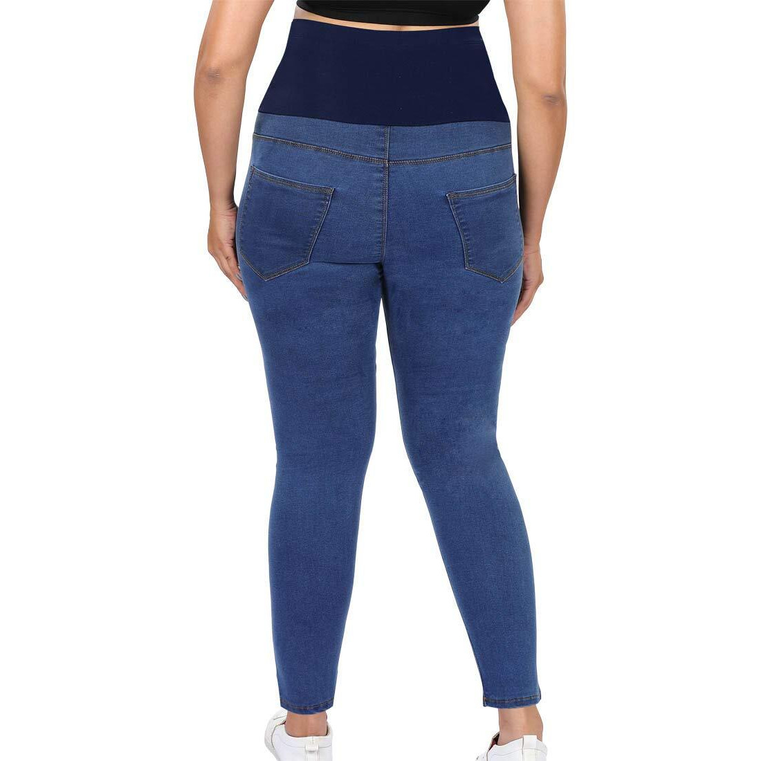Dermawear Women Stretchable High Waist Regular Fit Shapewear Denim Jeans (Sd-1202-Cobalt Blue_40)
