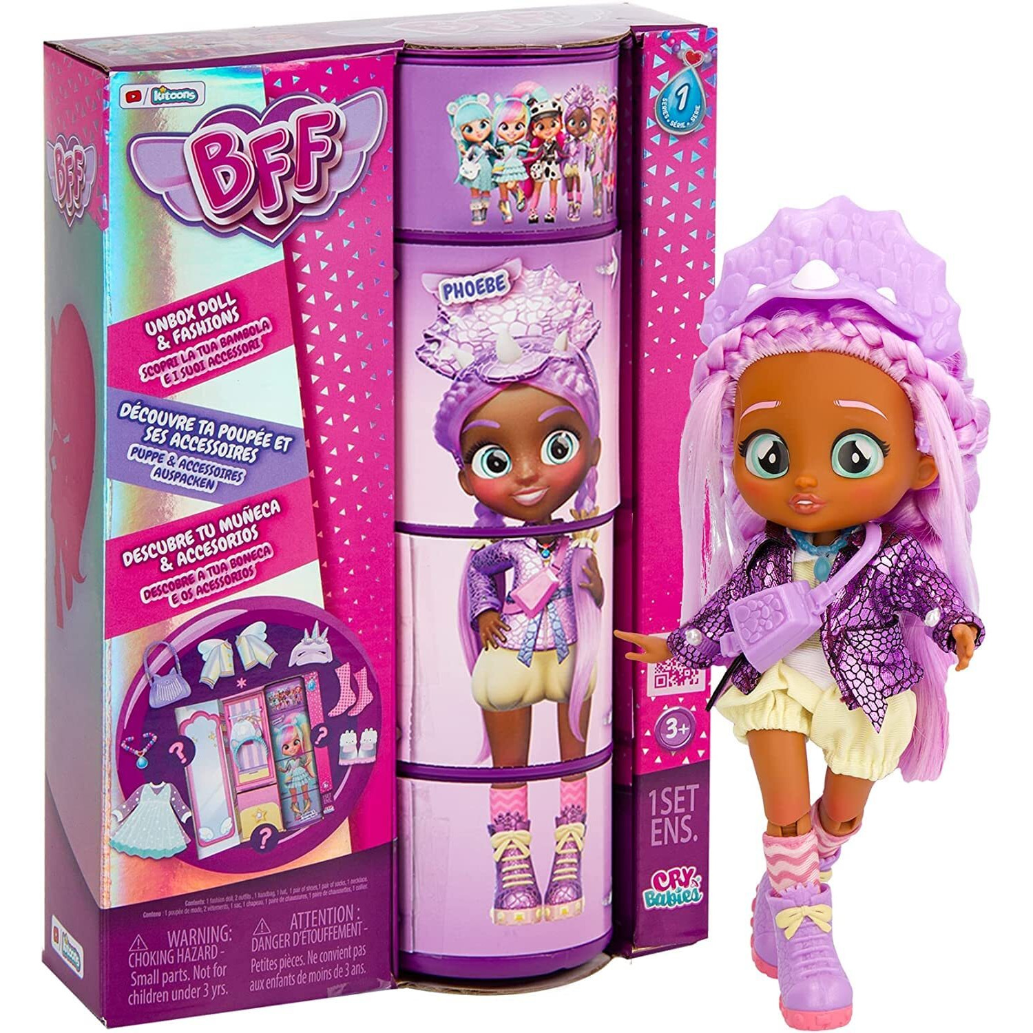 Knick Knack Bff Doll For Fashion Character Playset Toy With 9+ Surprises Unbox Doll & Fashions Including Outfit And Accessories For 3 Years And Above (Phoebe) Height 20 Cm Online India