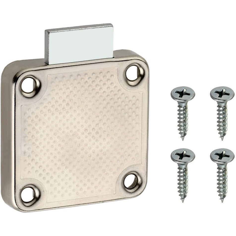4-You Steel Hq 261 Multipurpose Drawer Lock With 2 Reversible Key (22 Mm, Silver Pack Of 24) For All The Drawer Of House Office Shops Gate Shutter