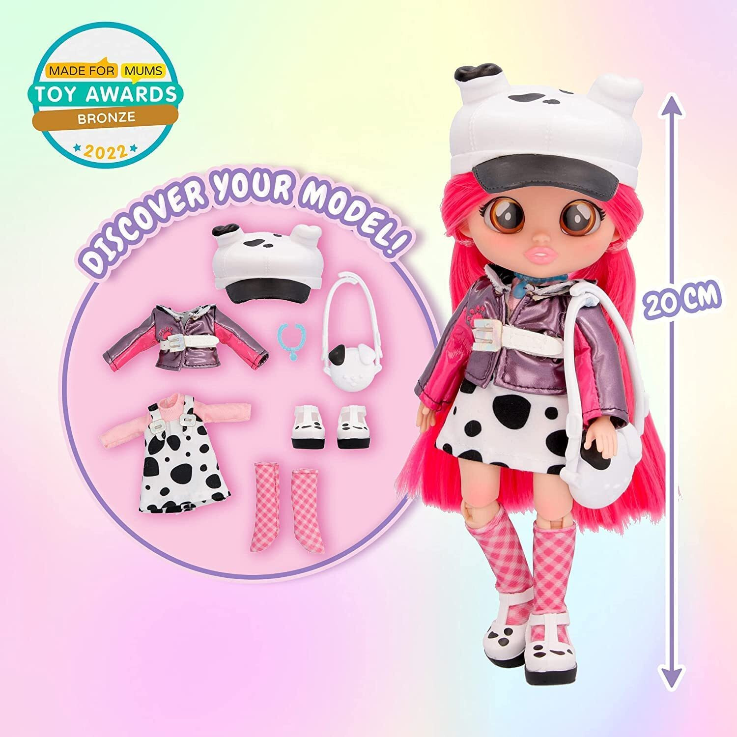 Knick Knack Bff Doll For Fashion Toy That Comes With 9+ Surprises Including Outfit, And Accessories 7.8 Inch For Girls Aged 3-5 Years And Above (Dotty)