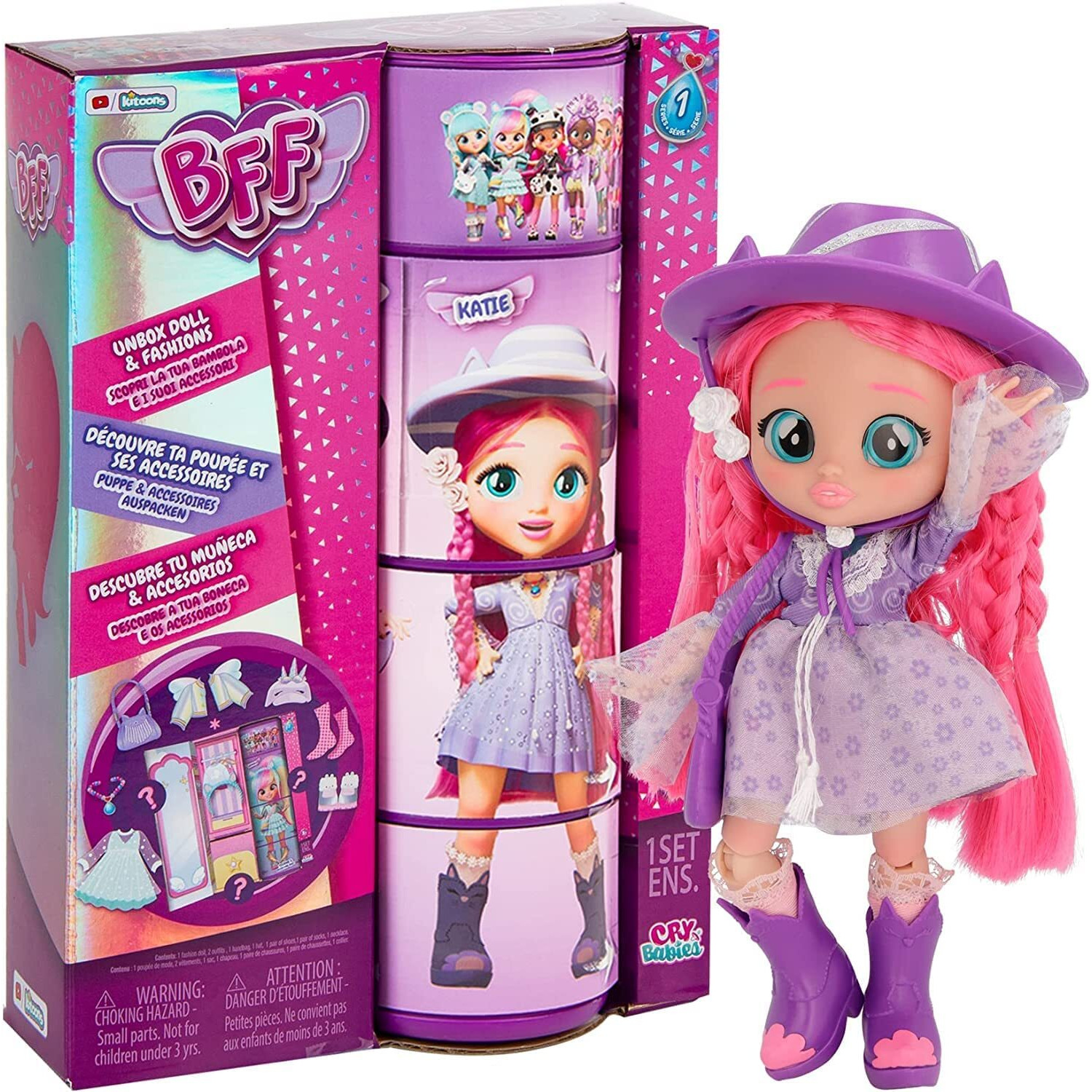 Knick Knack , Bff Dollhouse Set For Fashion Toy That Comes With 9+ Surprises Including Outfit And Accessories 7.8 Inch For Girls Aged 3 Years And Above (Katie)|