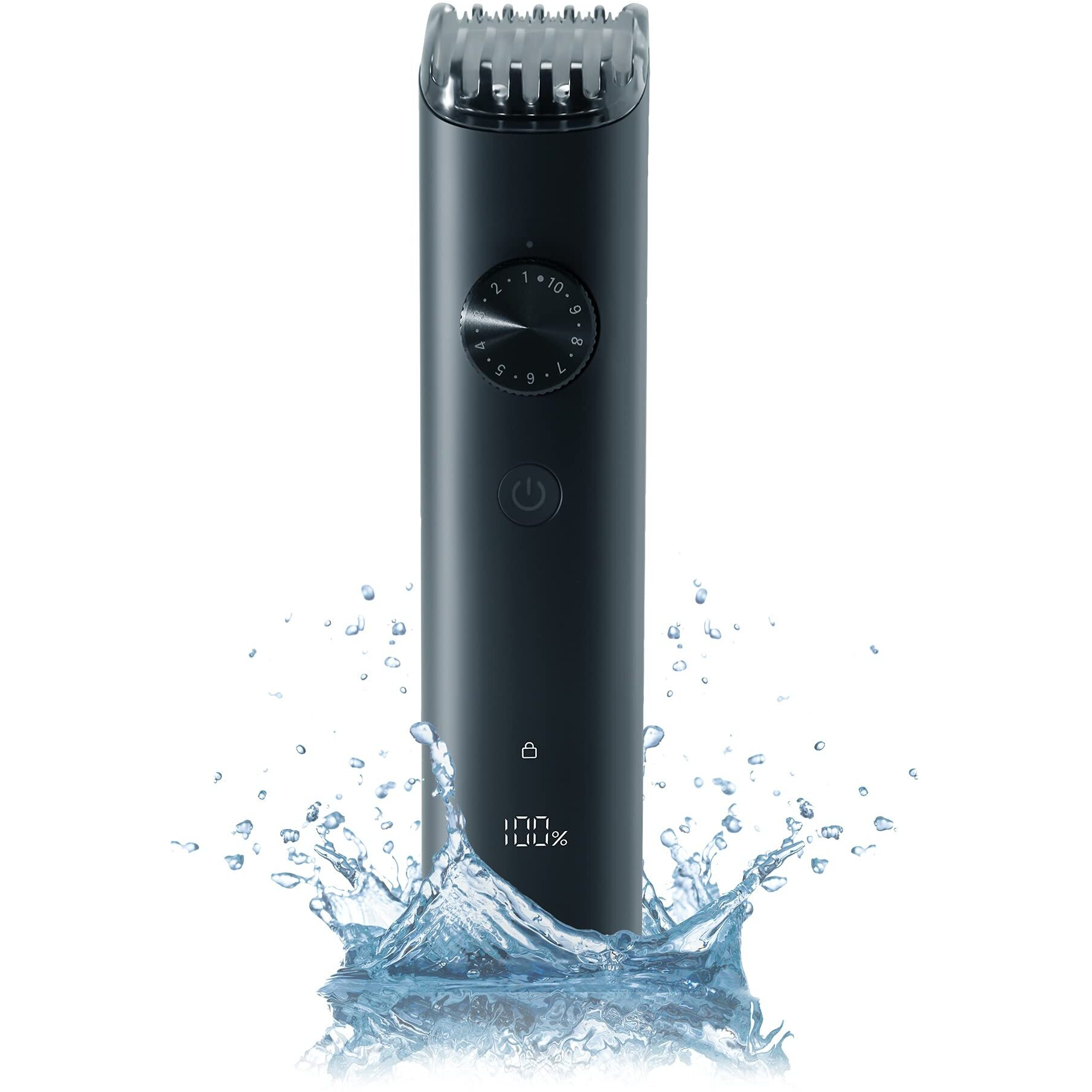 Mi Xiaomi Corded + Cordless Beard Trimmer 2 With Type-C Fast Charging, Led Display, Waterproof, 40 Length Settings, Stainless Steel Blades, 90 Mins Cordless Runtime, Travel Lock, Black (2021)